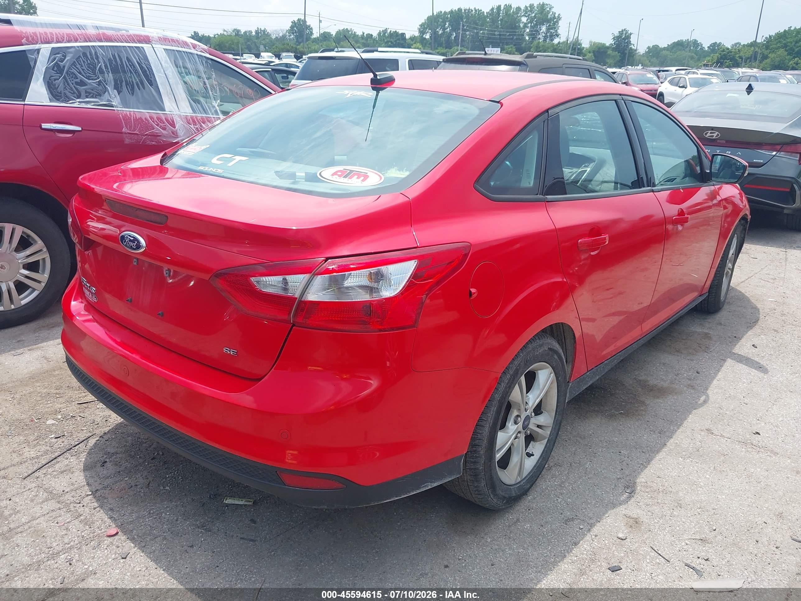 2014 Ford Focus Se Red vin: 1FADP3F29EL366333