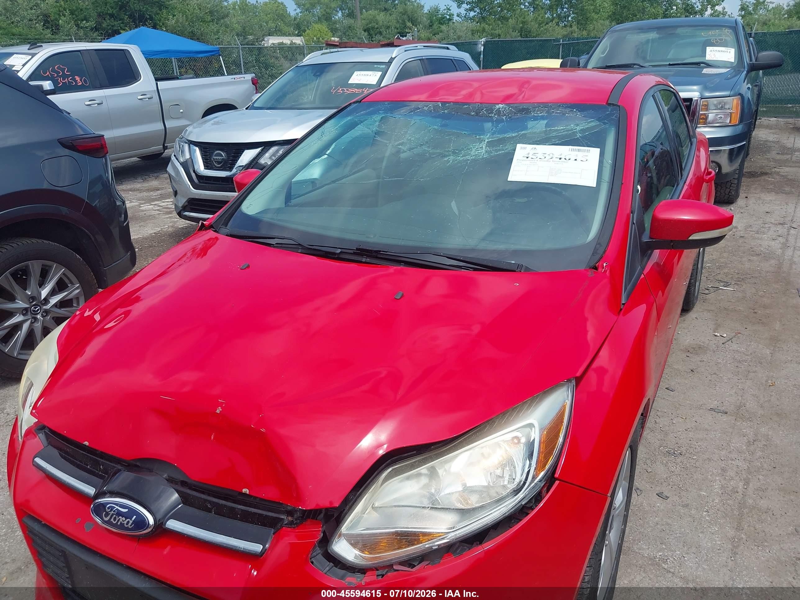 2014 Ford Focus Se Red vin: 1FADP3F29EL366333