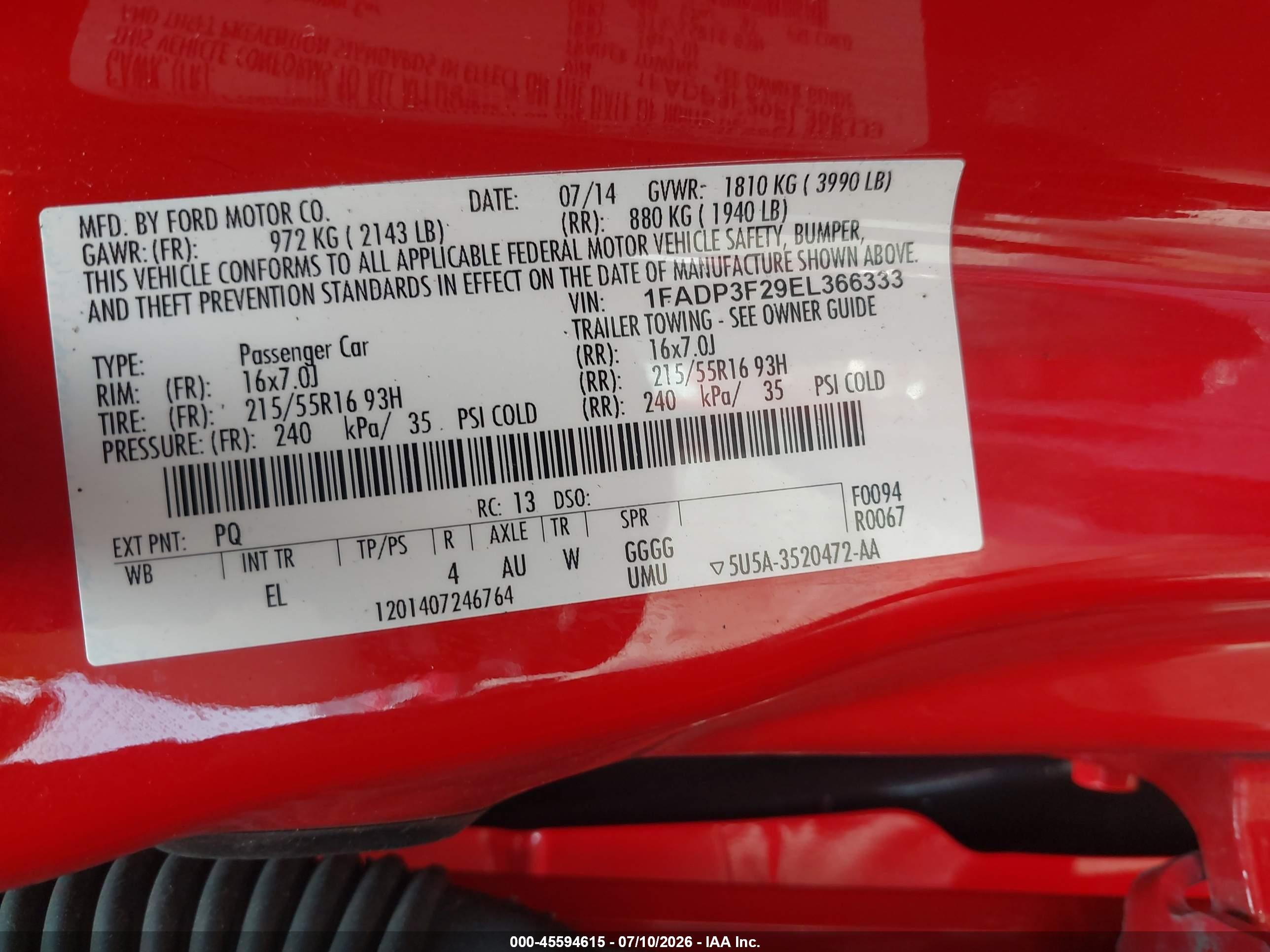 2014 Ford Focus Se Red vin: 1FADP3F29EL366333