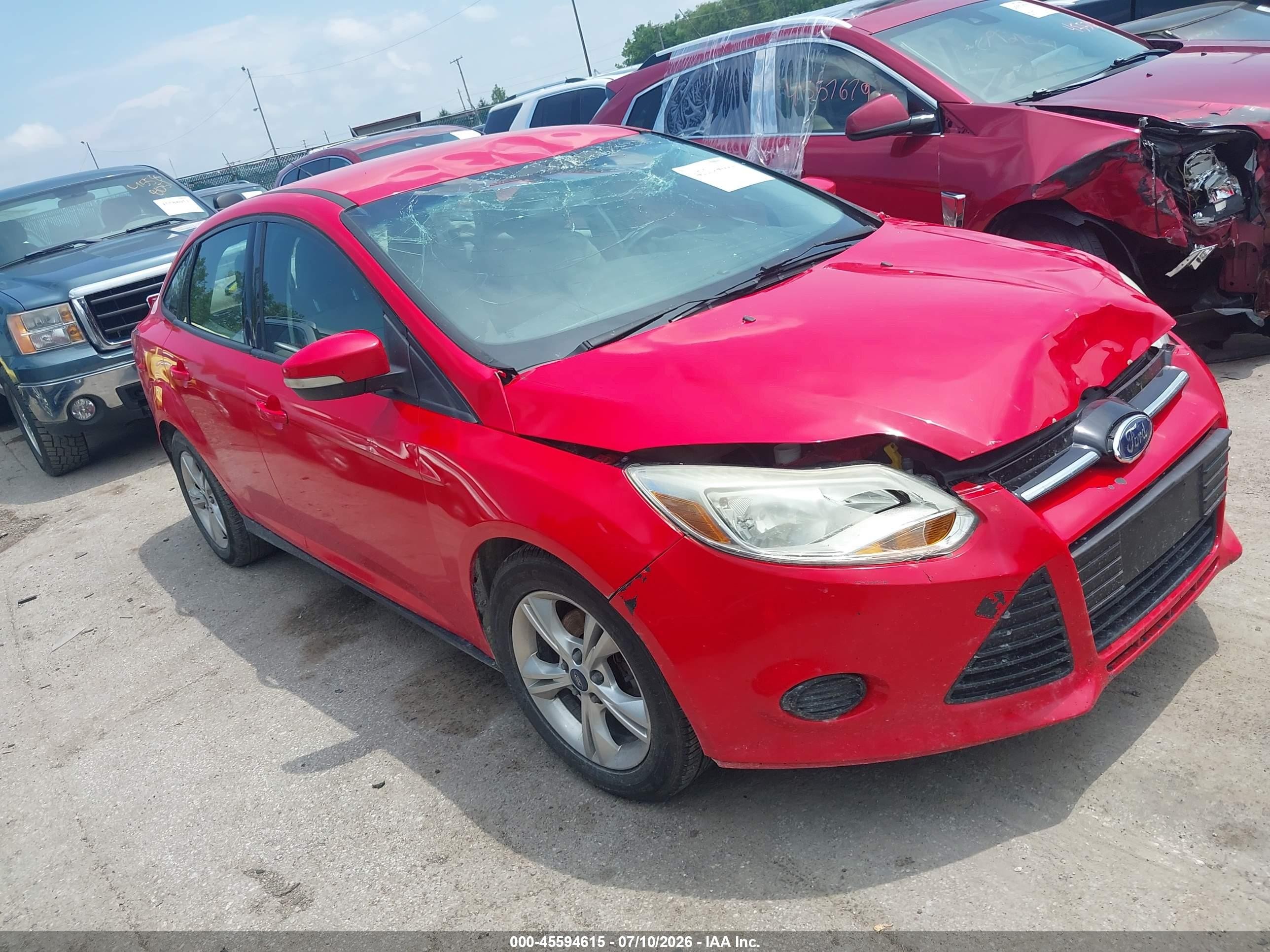 2014 Ford Focus Se Red vin: 1FADP3F29EL366333