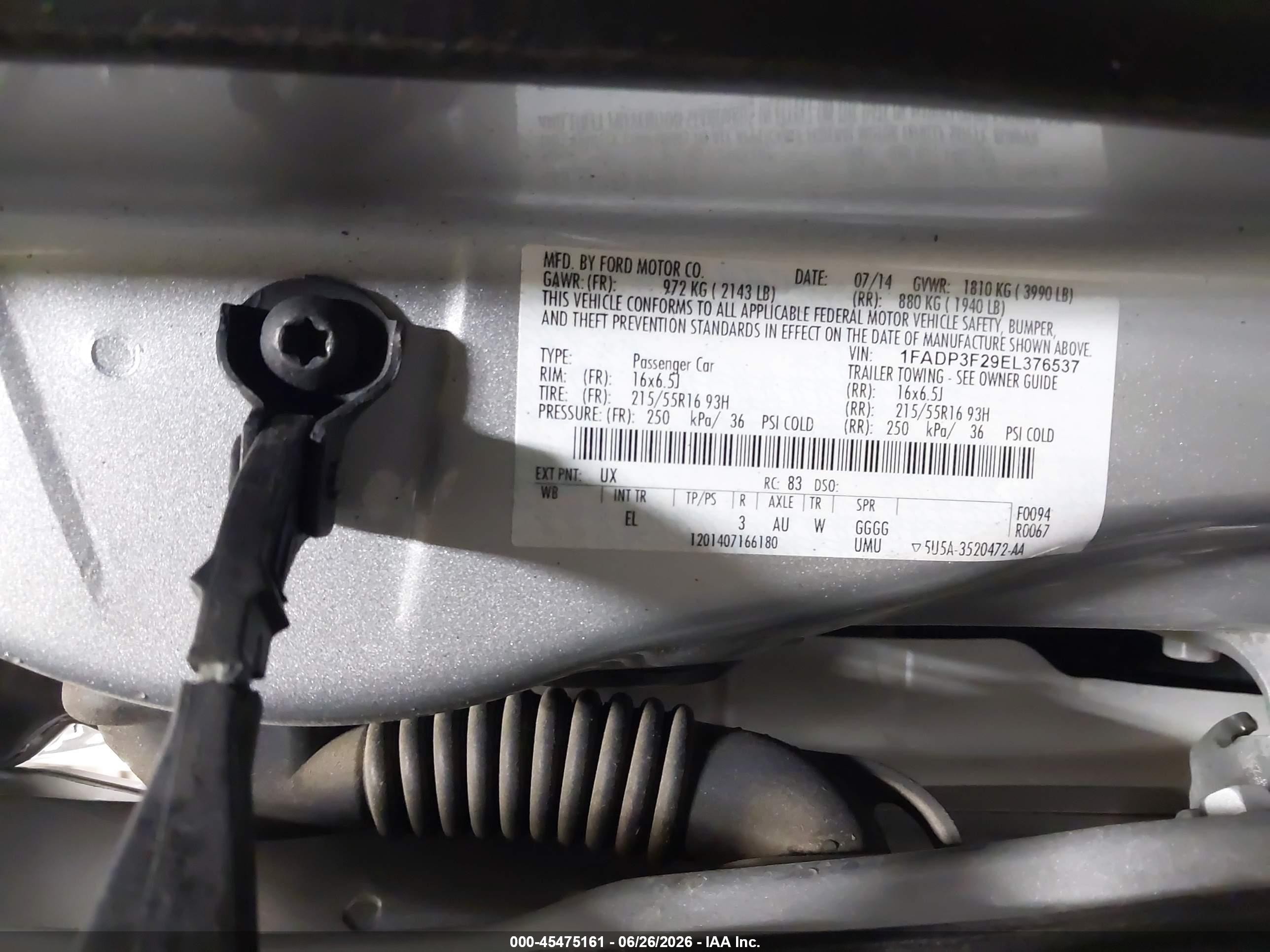 2014 Ford Focus Se Silver vin: 1FADP3F29EL376537