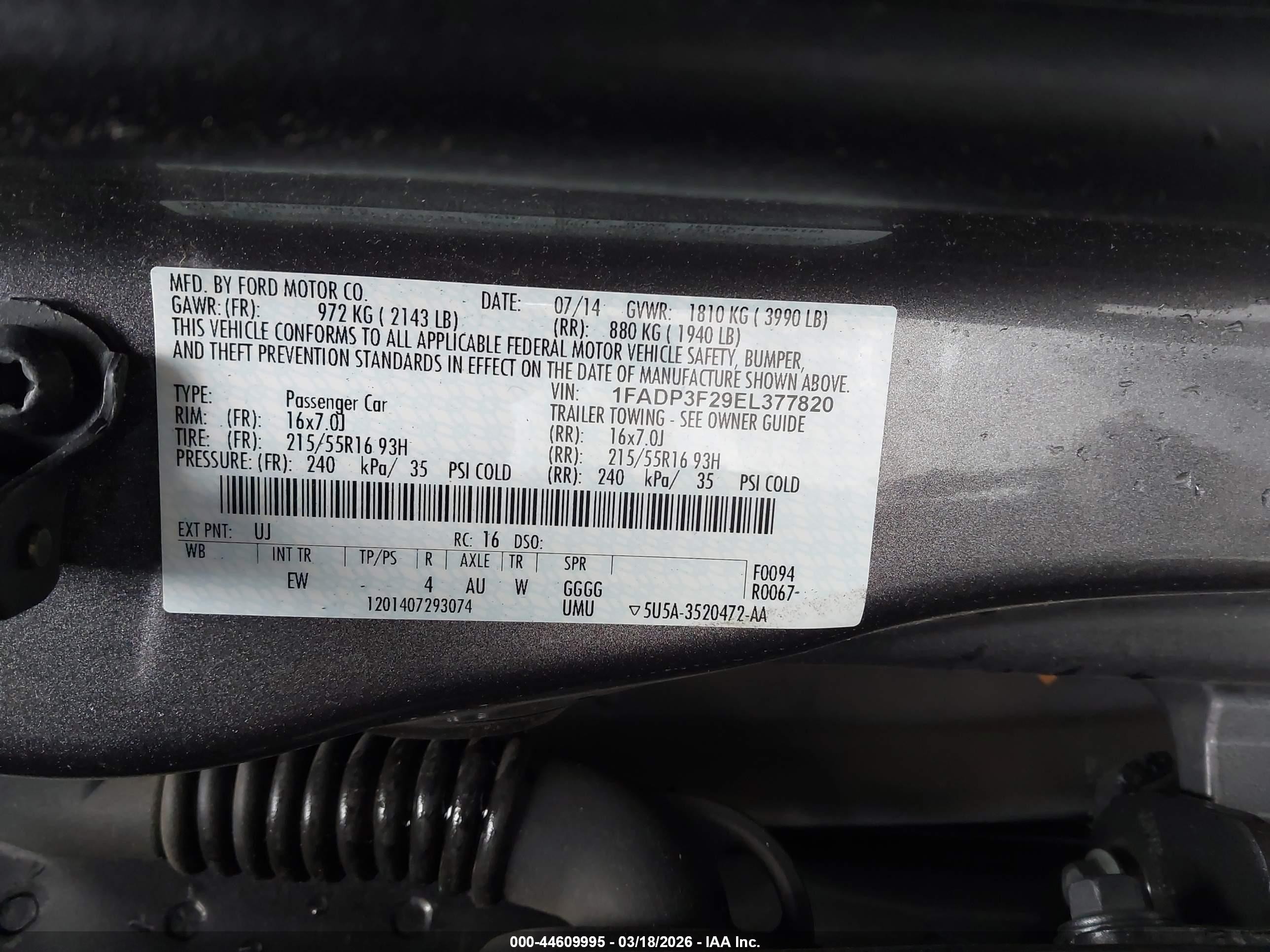 2014 Ford Focus Se Gray vin: 1FADP3F29EL377820