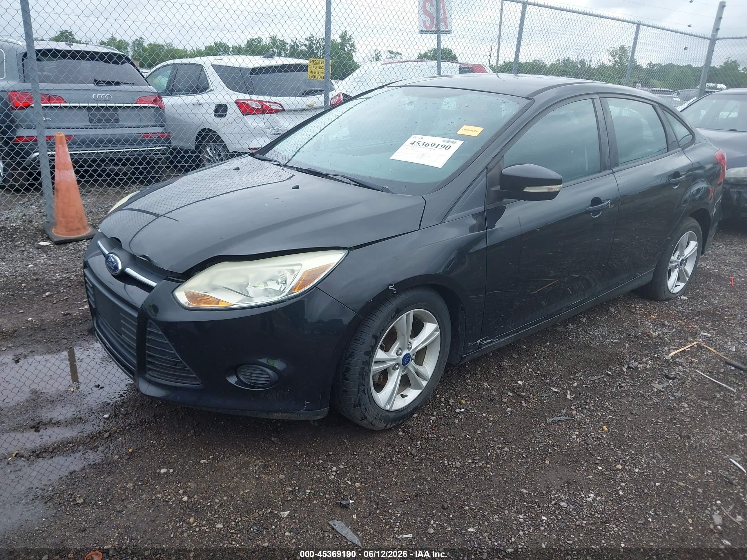 2014 Ford Focus Se Black vin: 1FADP3F29EL414137