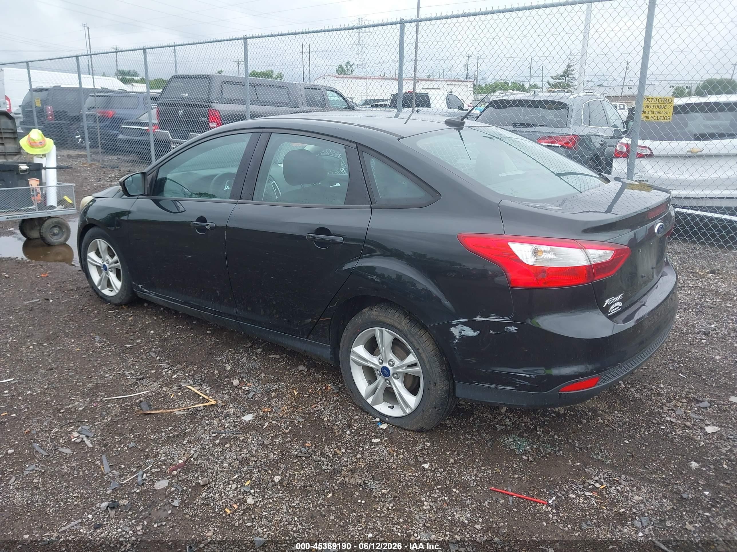 2014 Ford Focus Se Black vin: 1FADP3F29EL414137