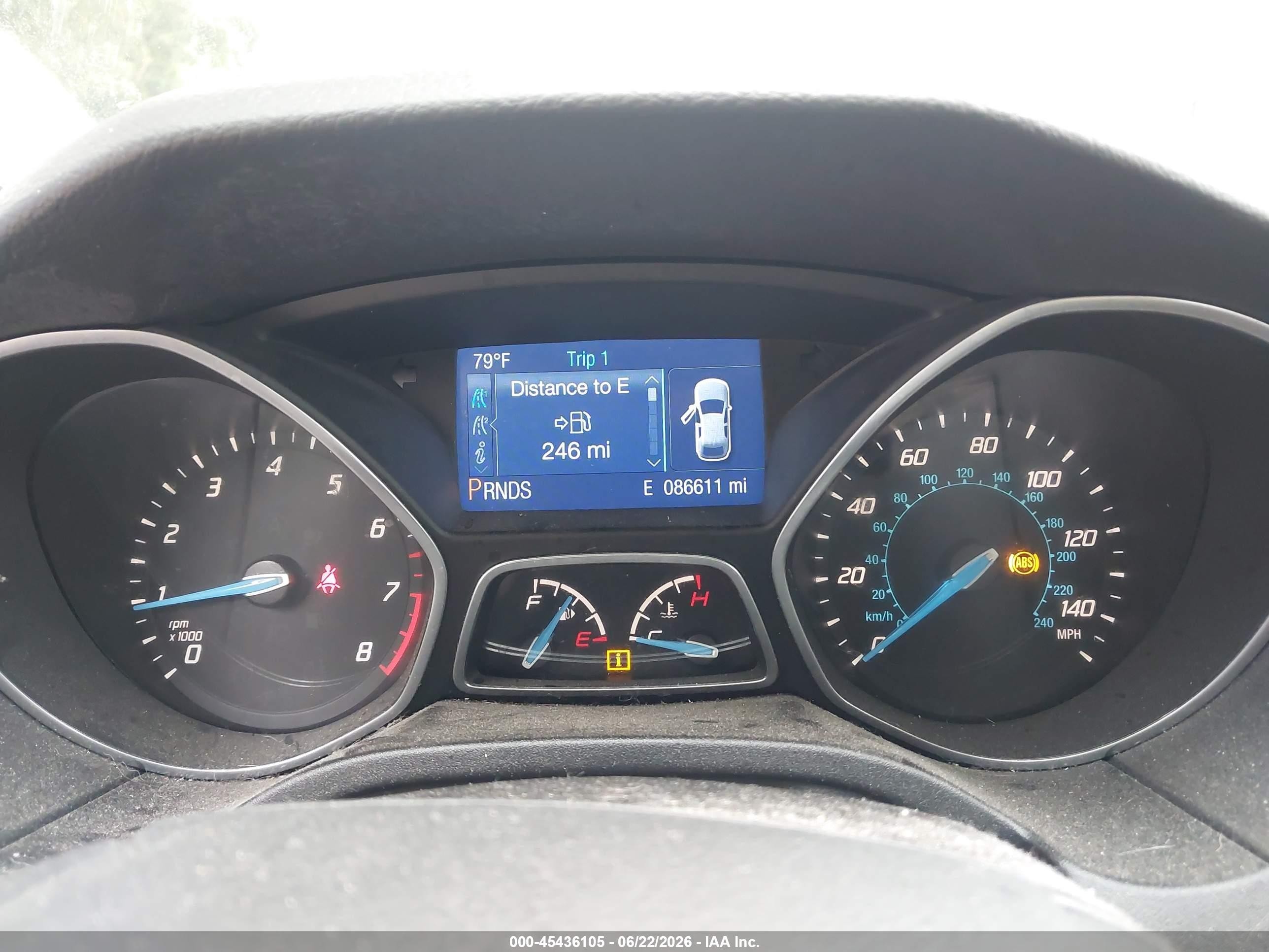 2014 Ford Focus Se Blue vin: 1FADP3F29EL417099