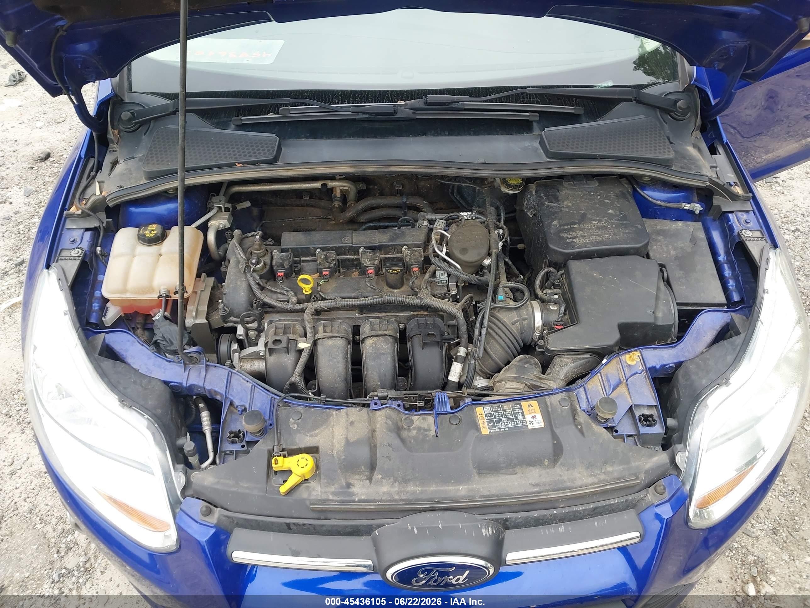 2014 Ford Focus Se Blue vin: 1FADP3F29EL417099