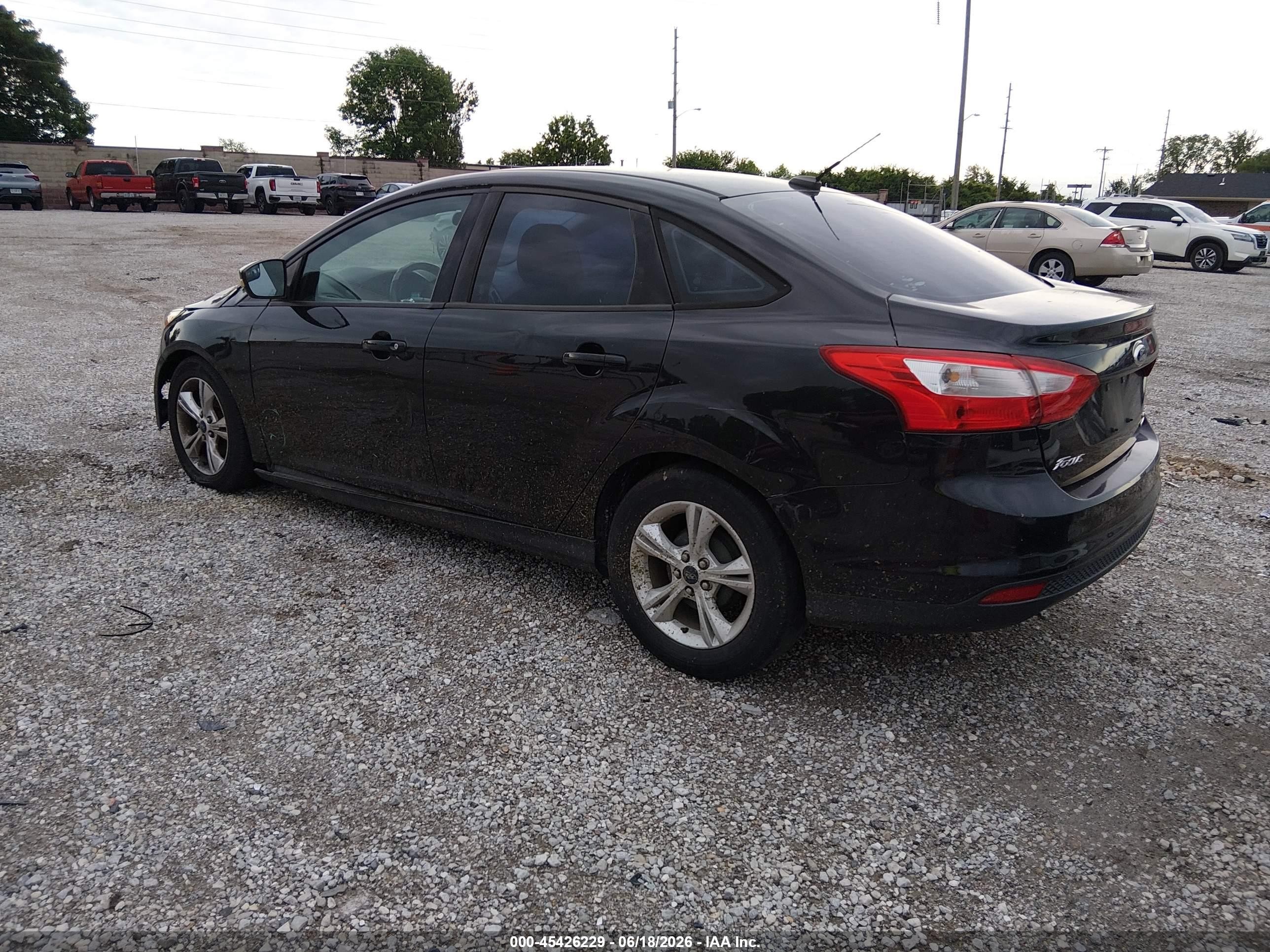 2014 Ford Focus Se Black vin: 1FADP3F29EL440964