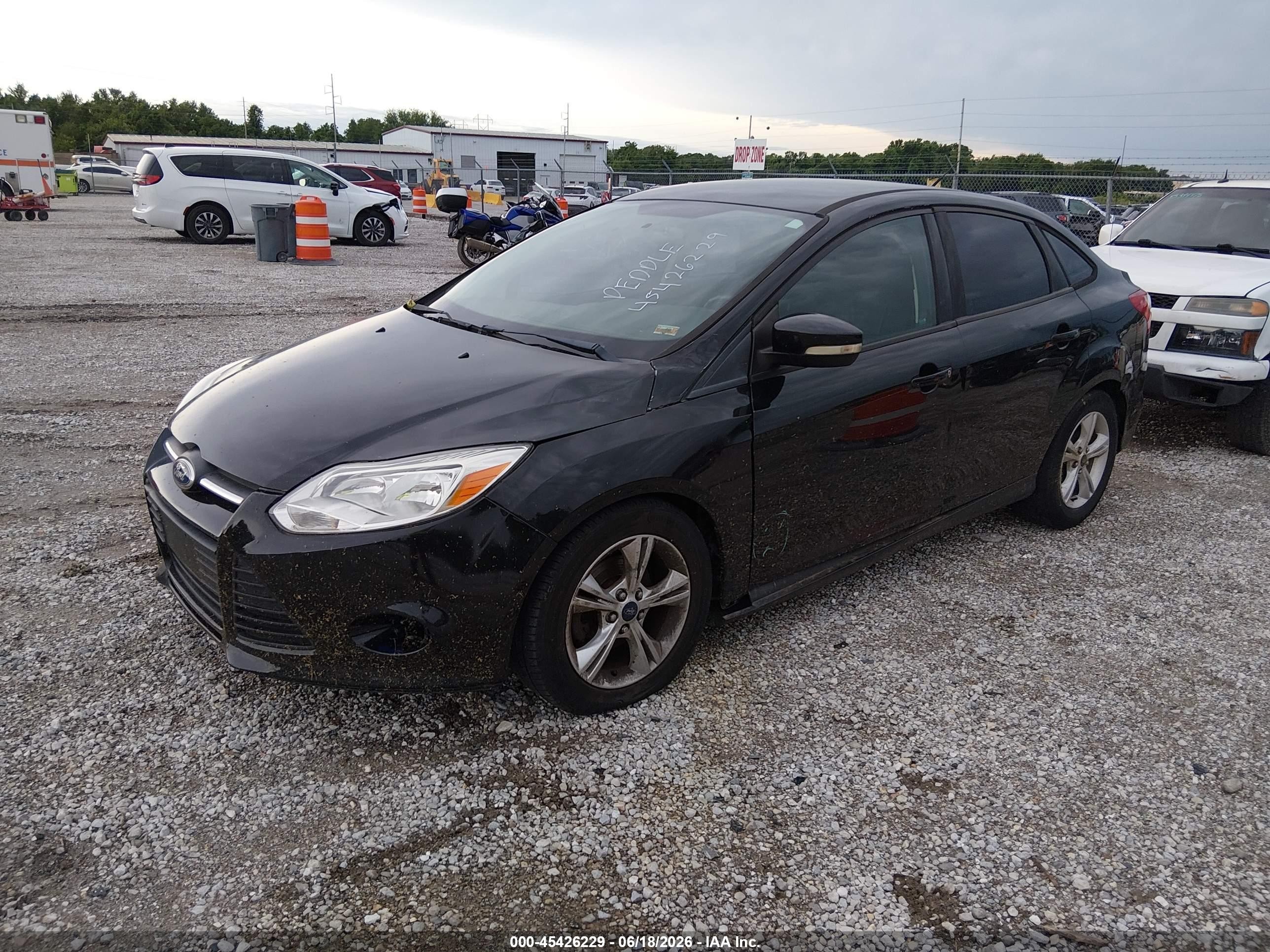 2014 Ford Focus Se Black vin: 1FADP3F29EL440964