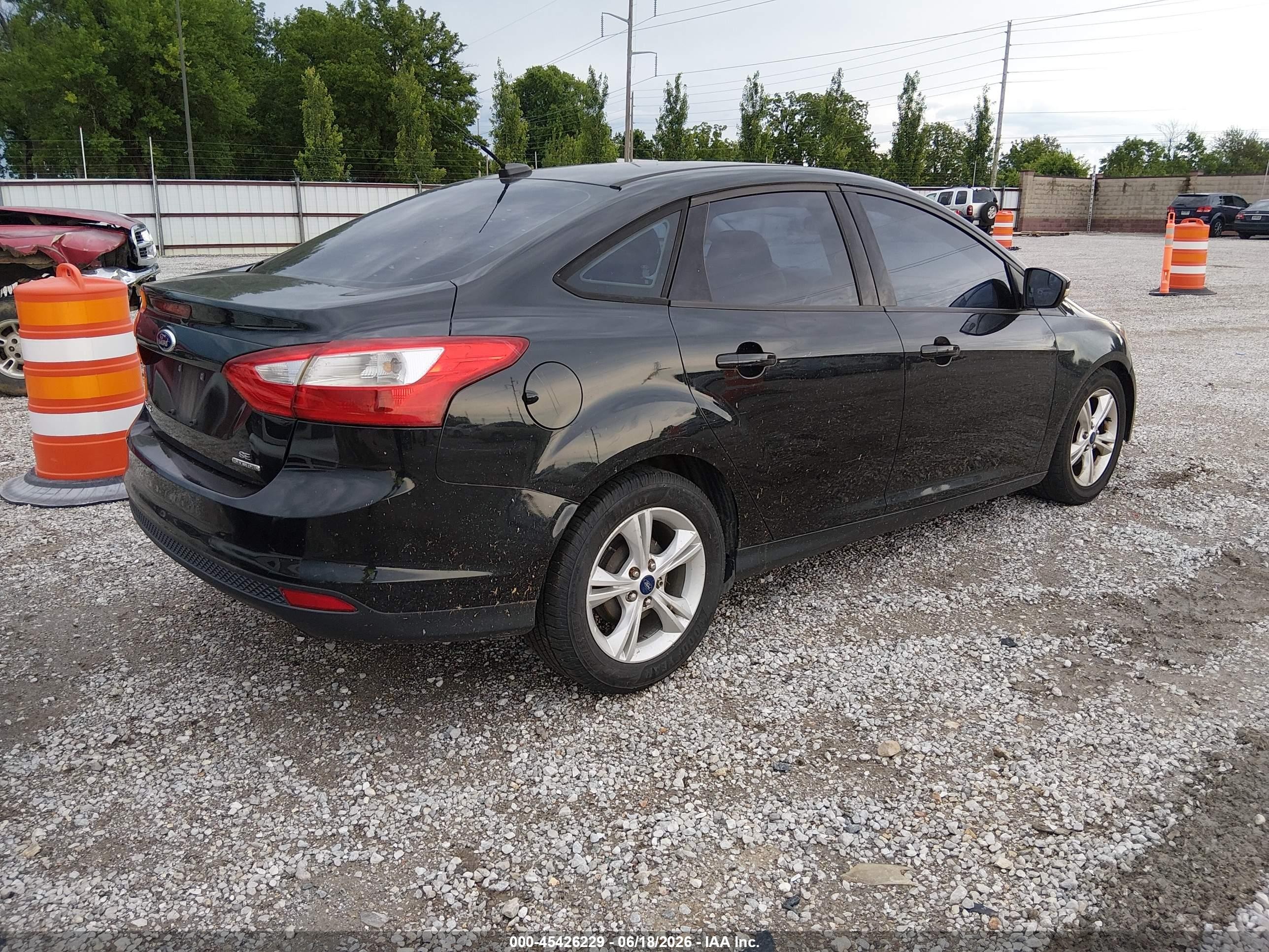 2014 Ford Focus Se Black vin: 1FADP3F29EL440964