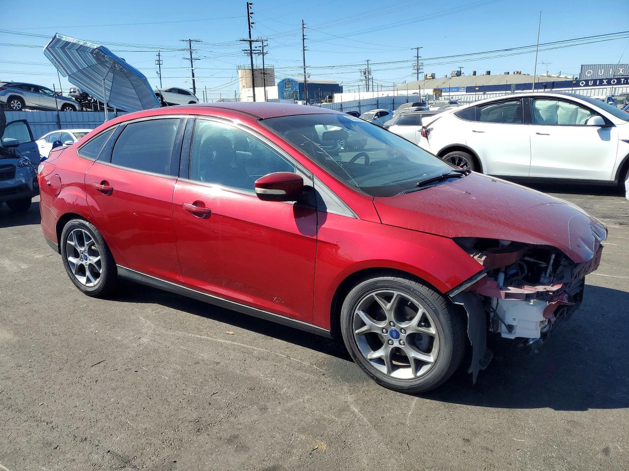 2014 Ford Focus Se Burgundy vin: 1FADP3F29EL442472