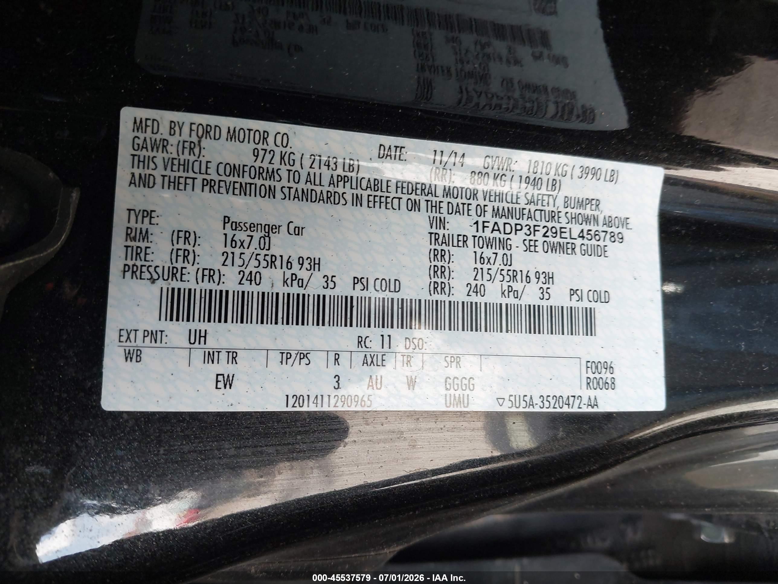2014 Ford Focus Se Gray vin: 1FADP3F29EL456789