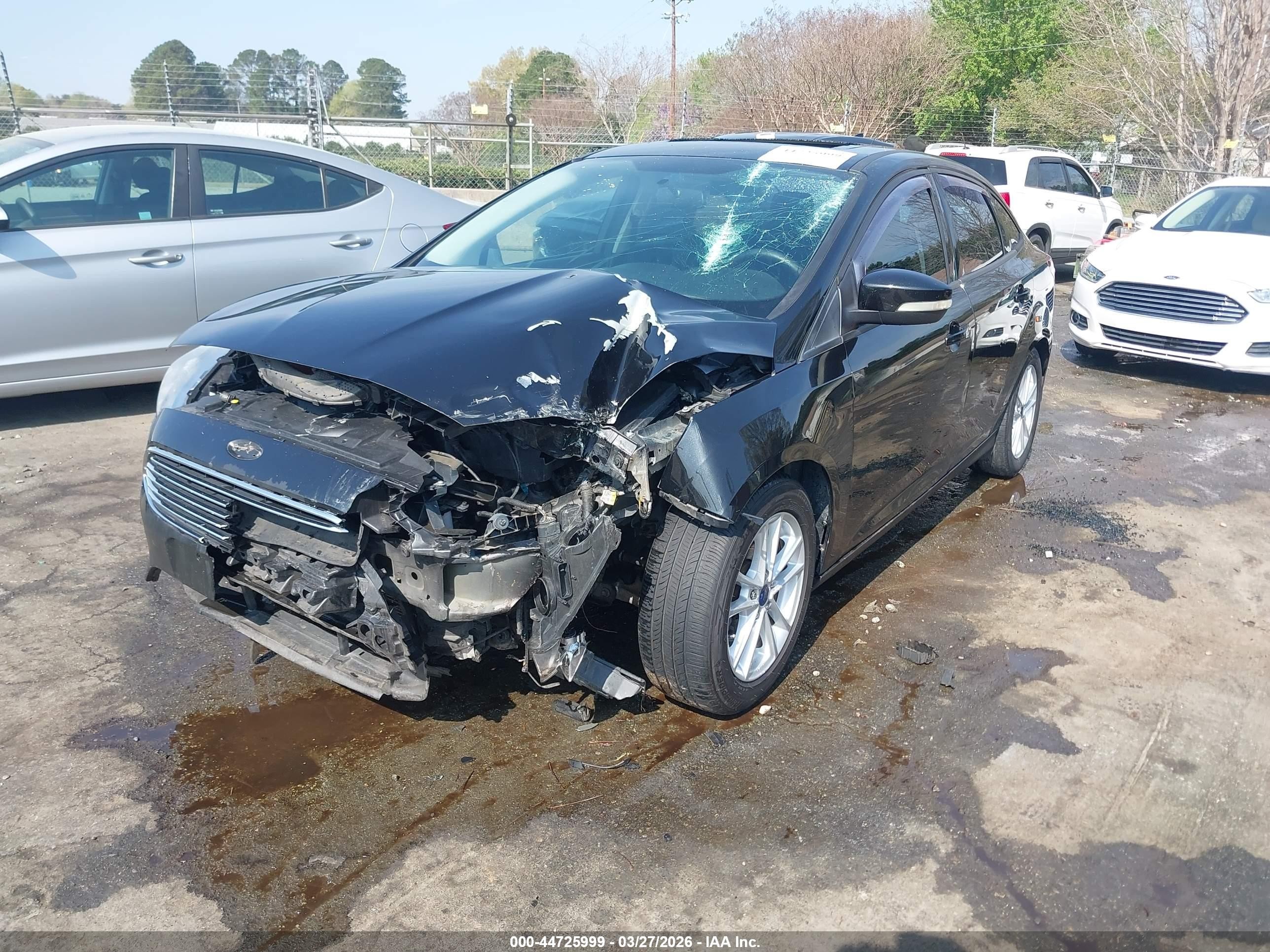 2015 Ford Focus Se Black vin: 1FADP3F29FL200508