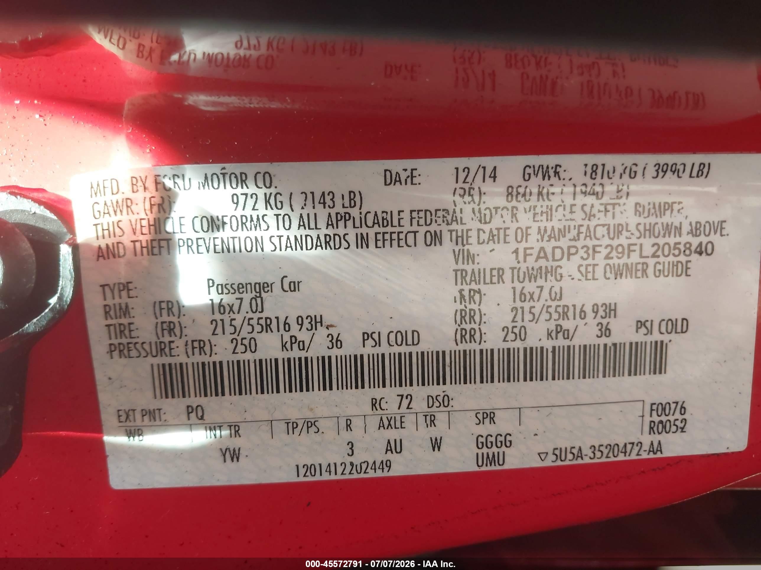2015 Ford Focus Se Red vin: 1FADP3F29FL205840