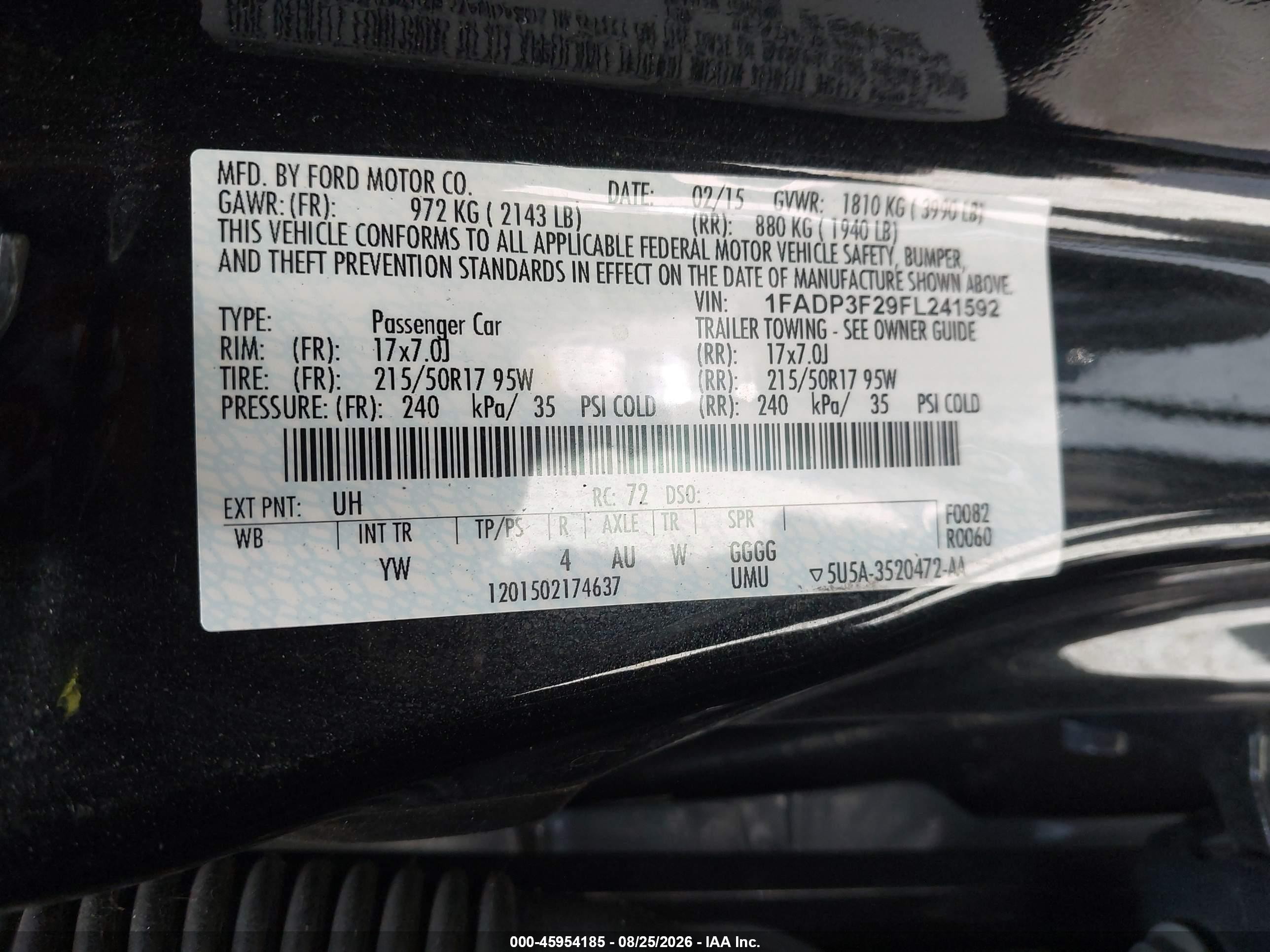 2015 Ford Focus Se Black vin: 1FADP3F29FL241592