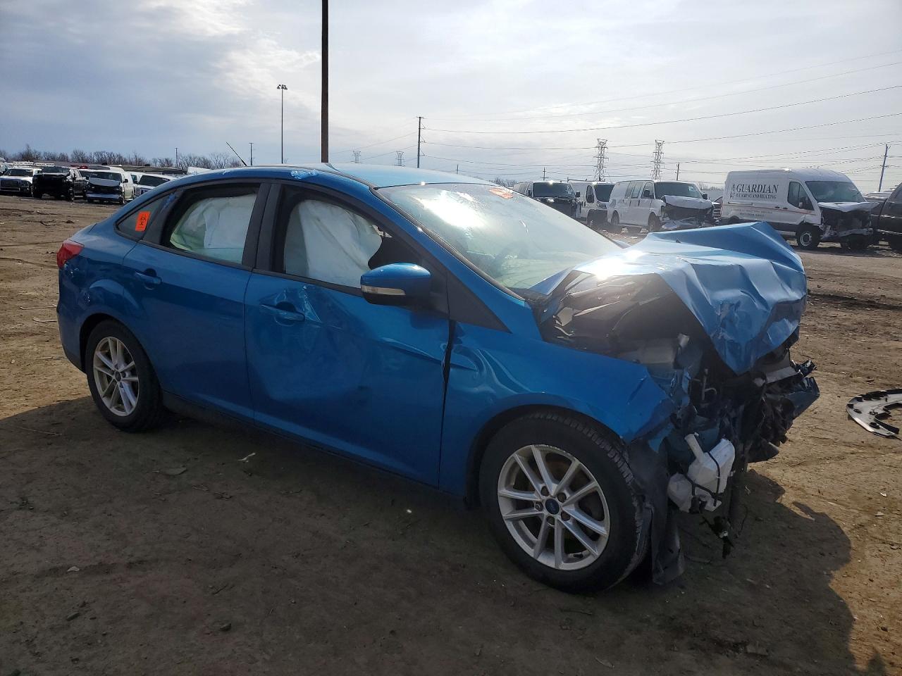2015 Ford Focus Se Blue vin: 1FADP3F29FL305534