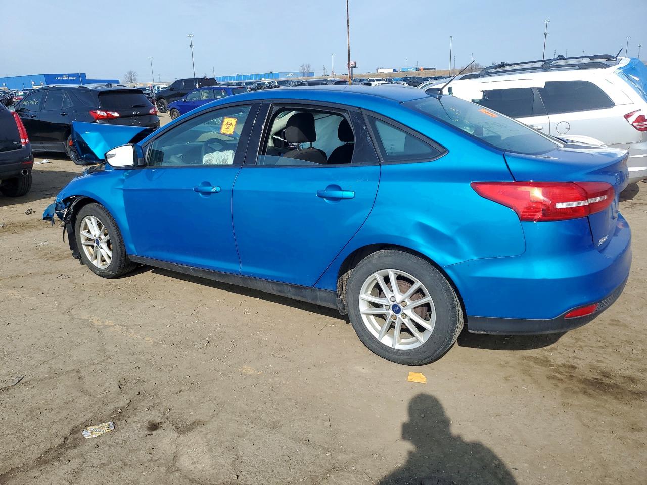 2015 Ford Focus Se Blue vin: 1FADP3F29FL305534