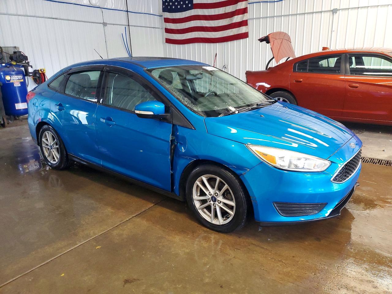 2015 Ford Focus Se Blue vin: 1FADP3F29FL355463