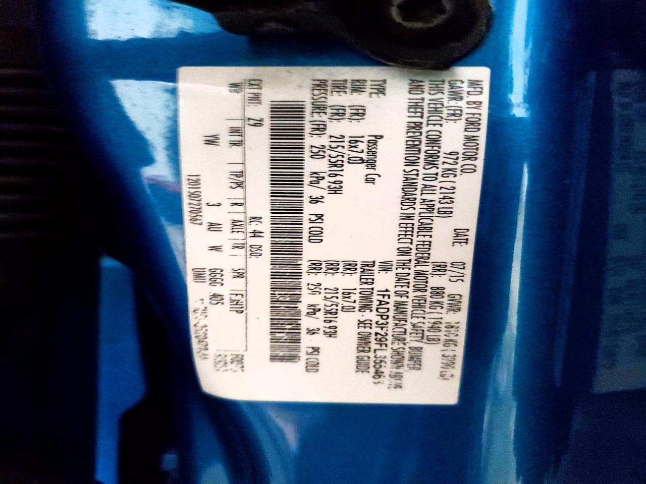 2015 Ford Focus Se Blue vin: 1FADP3F29FL355463