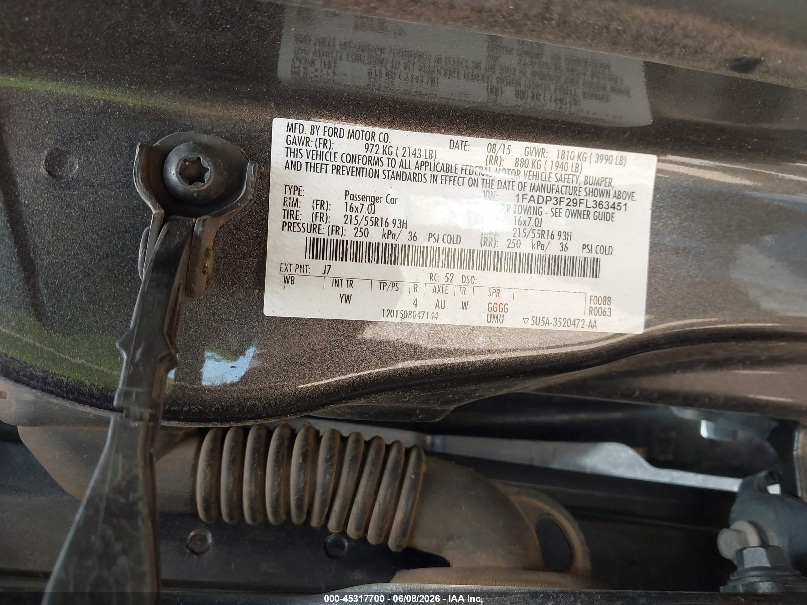 2015 Ford Focus Se Gray vin: 1FADP3F29FL363451