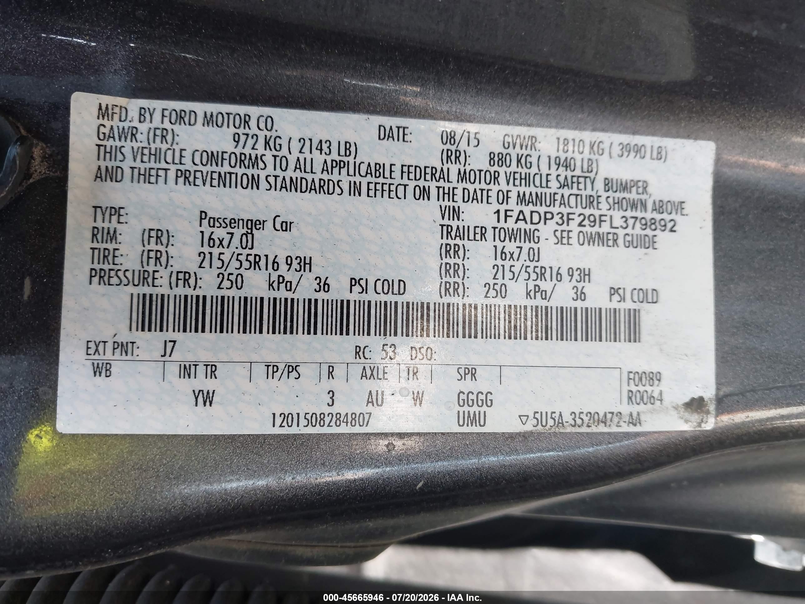 2015 Ford Focus Se Silver vin: 1FADP3F29FL379892