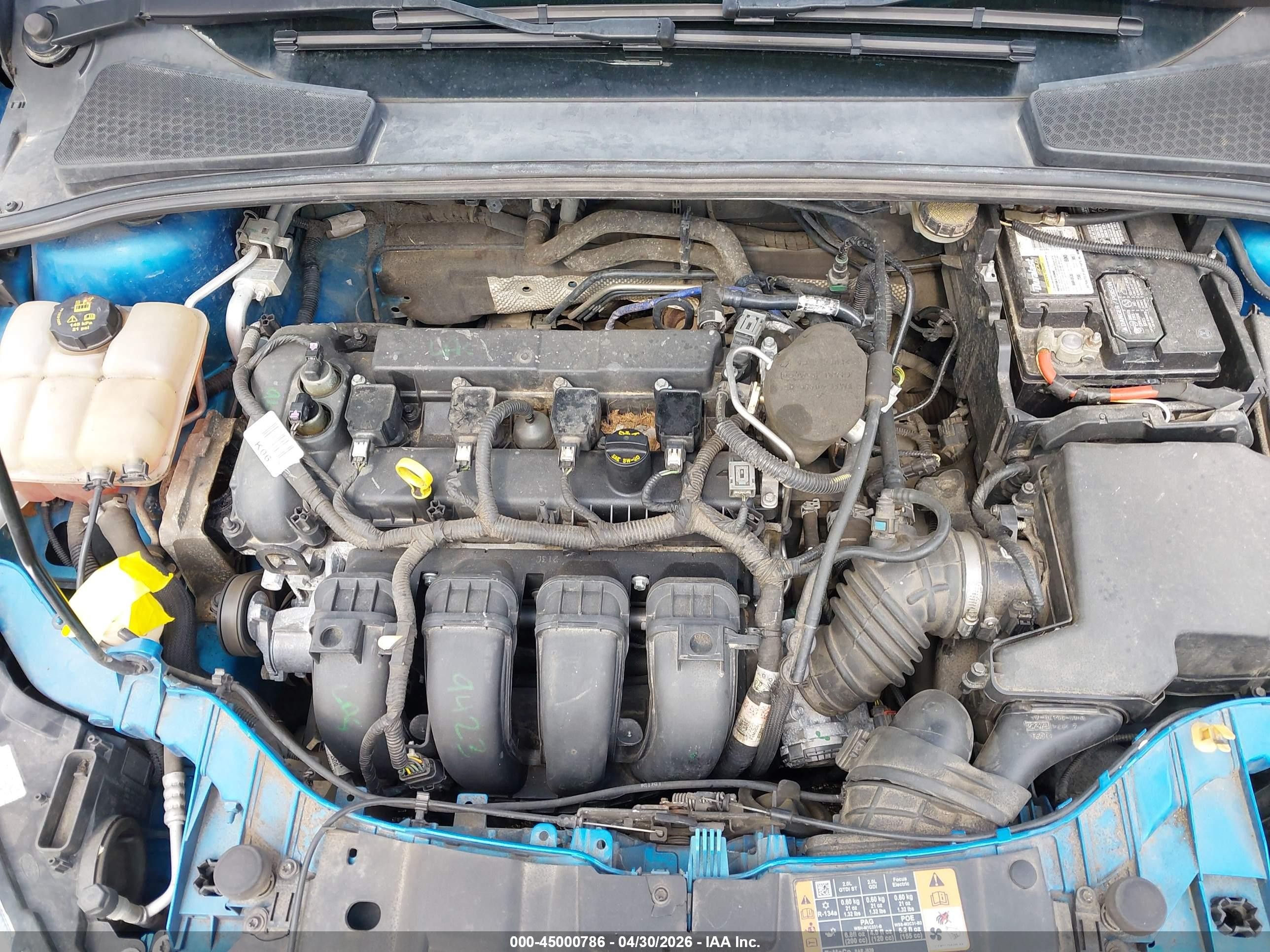 2015 Ford Focus Se Blue vin: 1FADP3F29FL381478