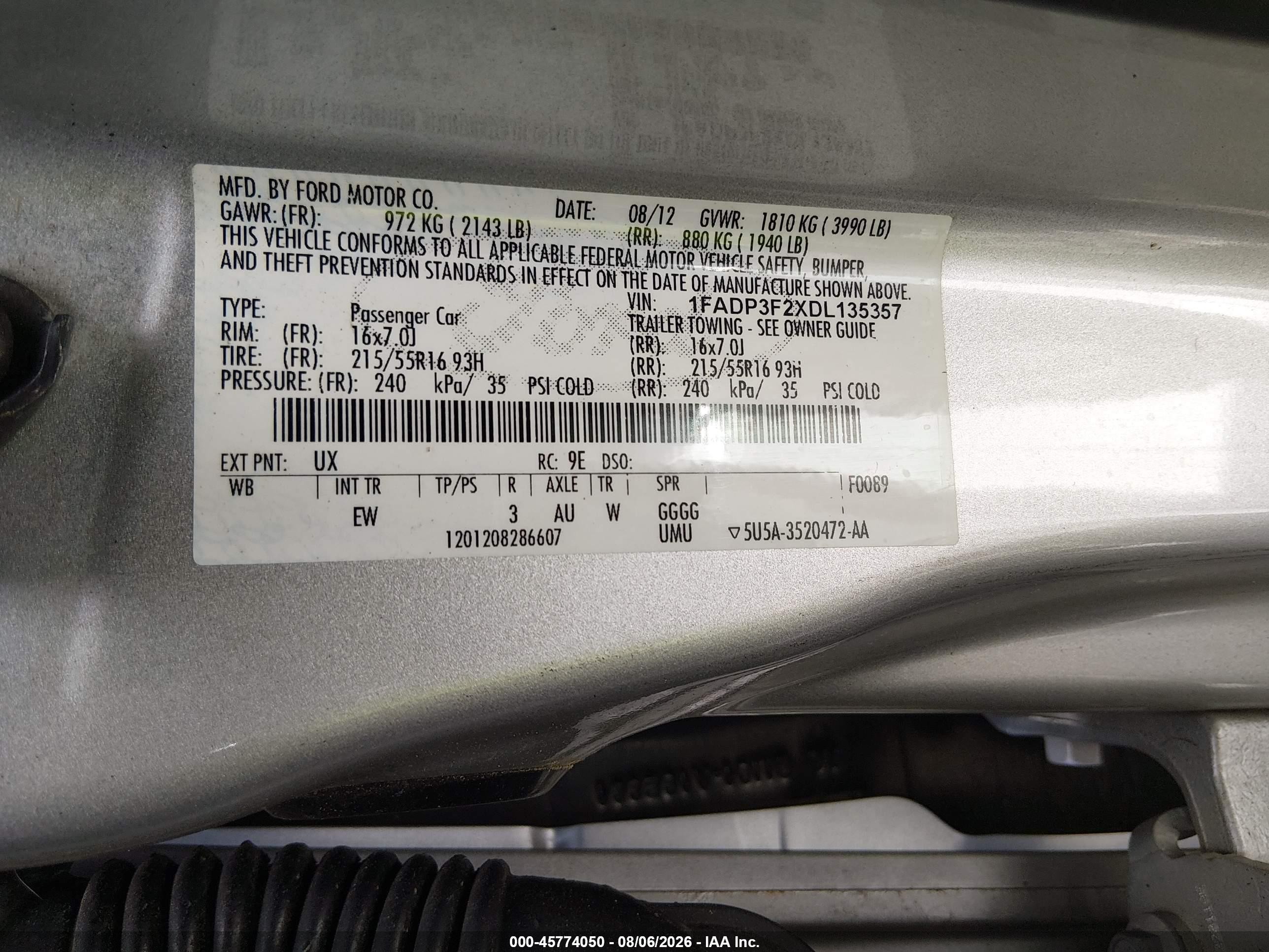 2013 Ford Focus Se Silver vin: 1FADP3F2XDL135357