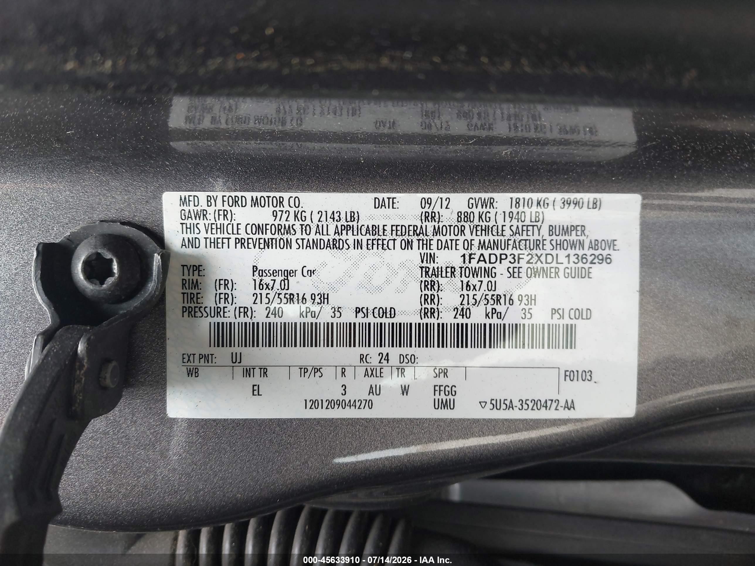 2013 Ford Focus Se Серый vin: 1FADP3F2XDL136296