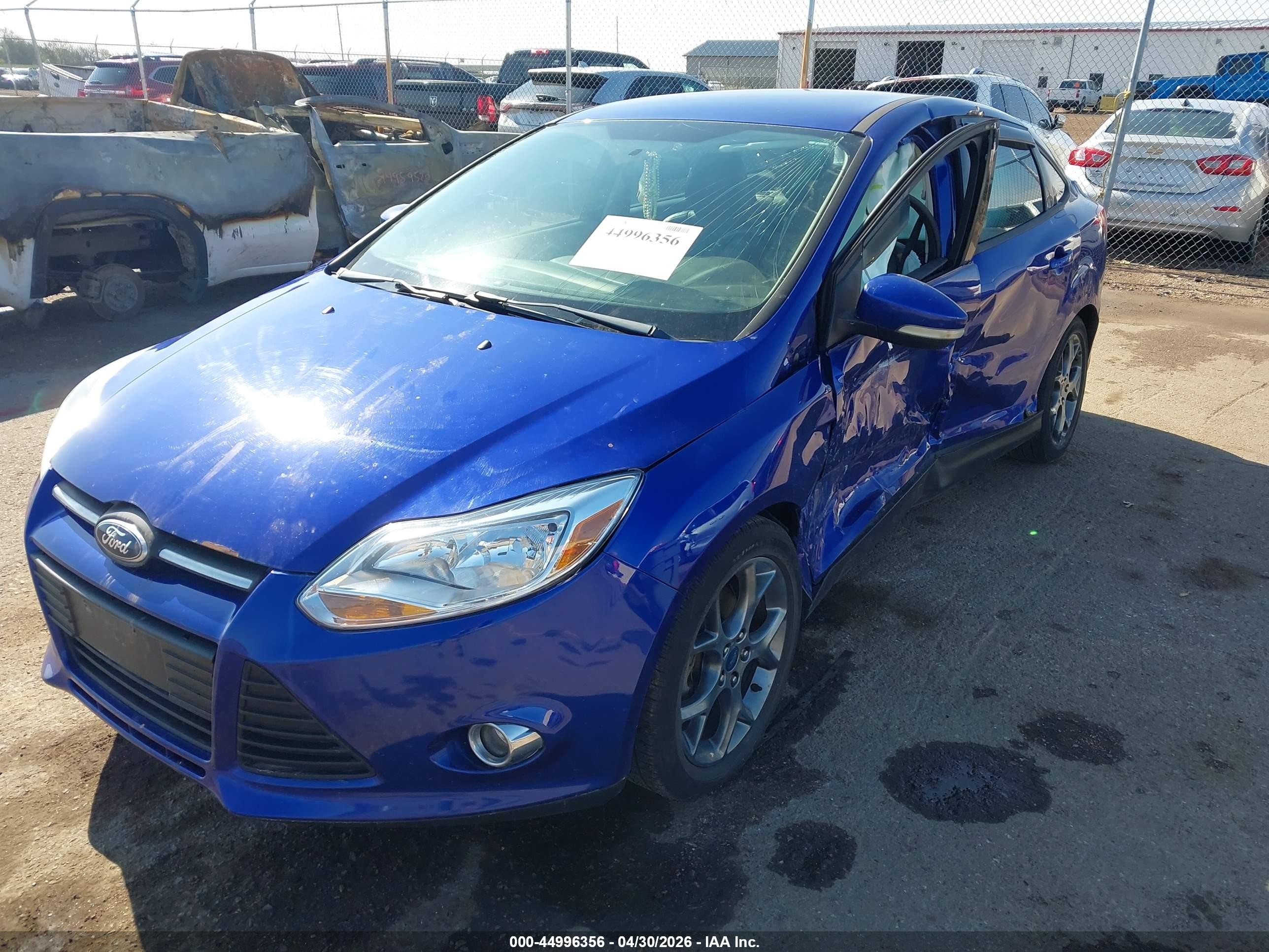 2013 Ford Focus Se Blue vin: 1FADP3F2XDL151882