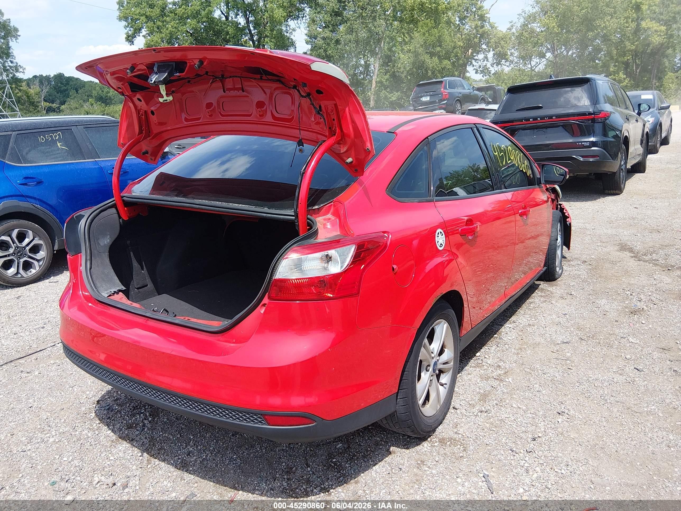 2013 Ford Focus Se Red vin: 1FADP3F2XDL153292