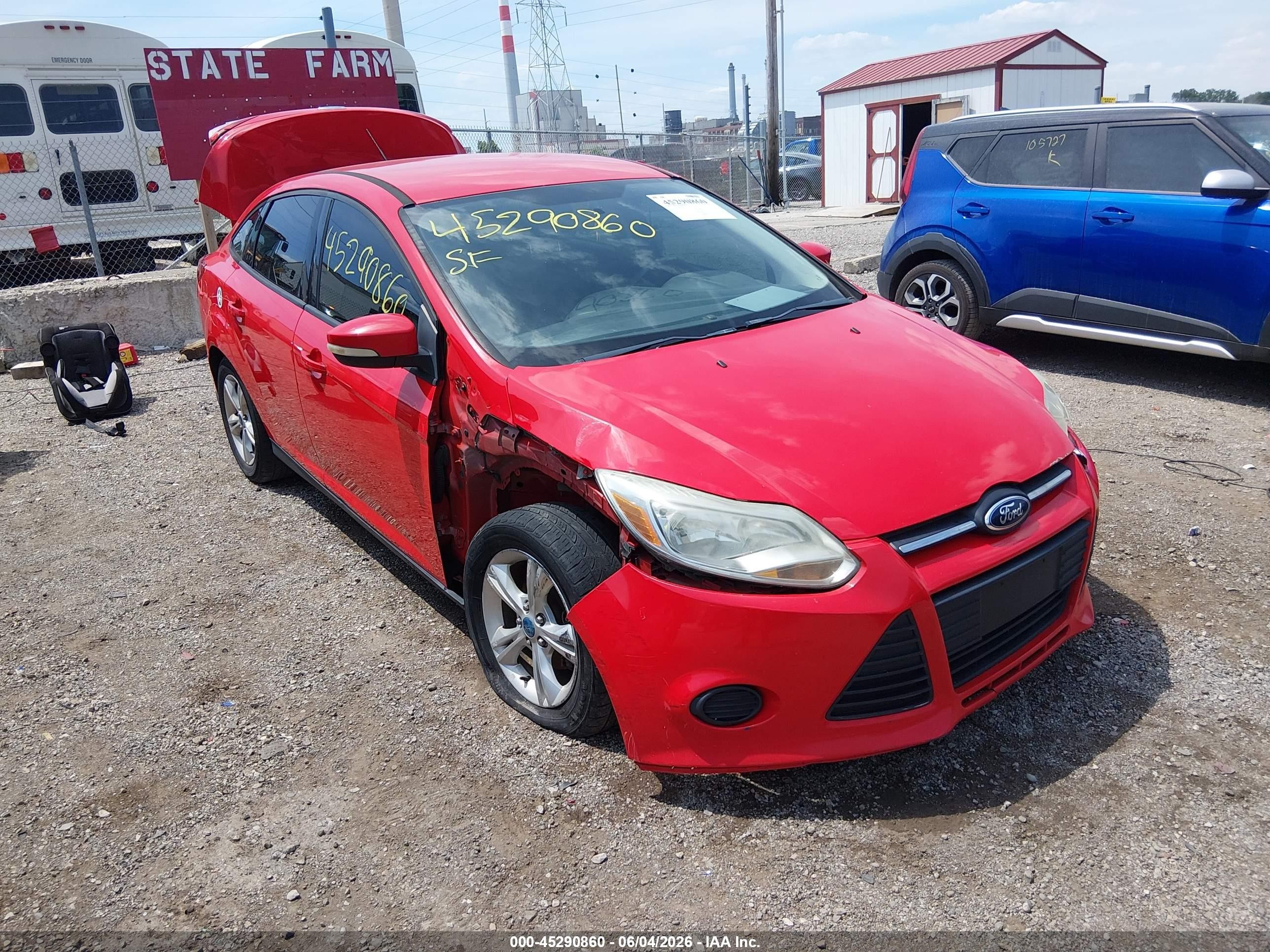 2013 Ford Focus Se Red vin: 1FADP3F2XDL153292