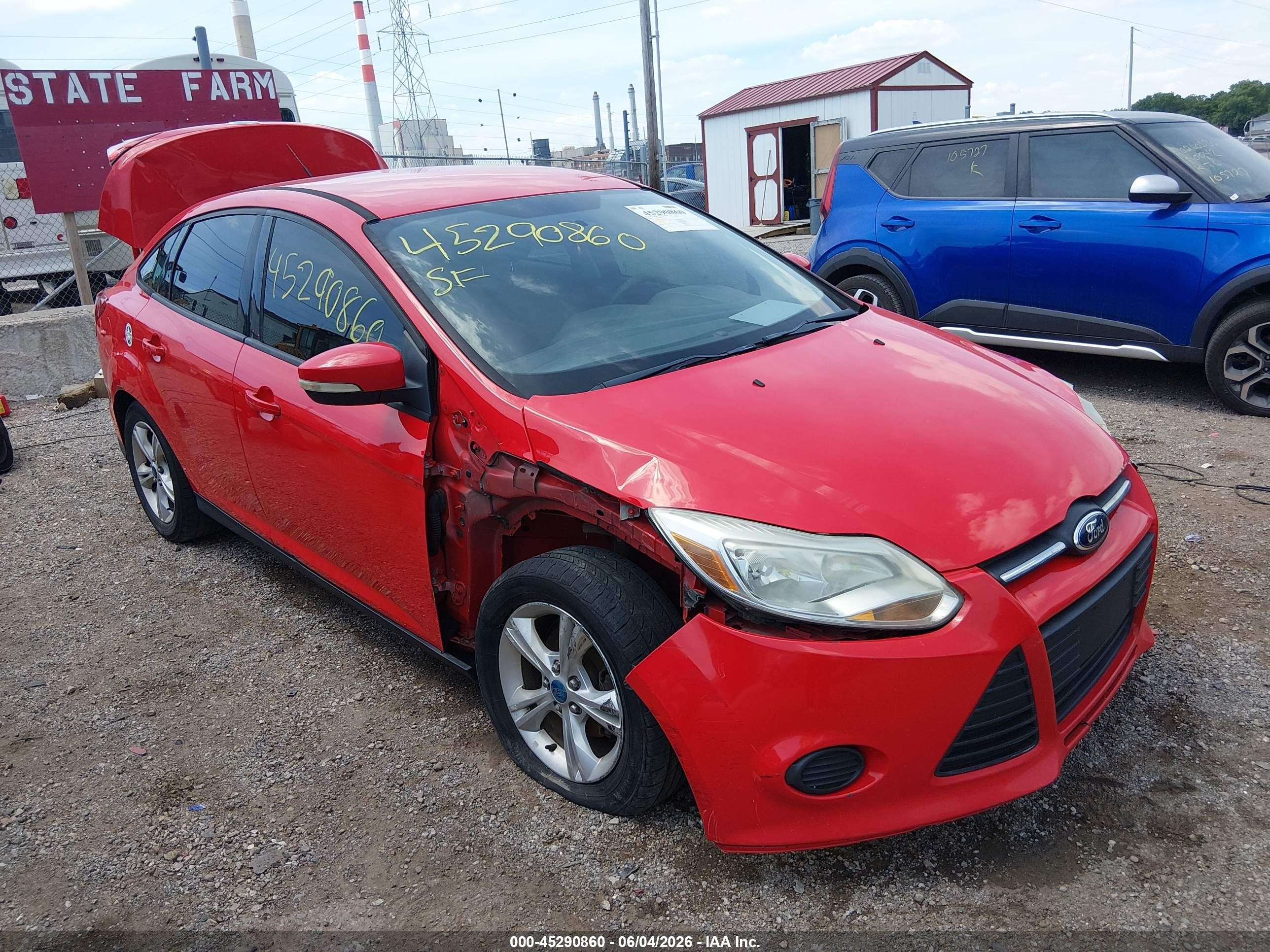 2013 Ford Focus Se Red vin: 1FADP3F2XDL153292