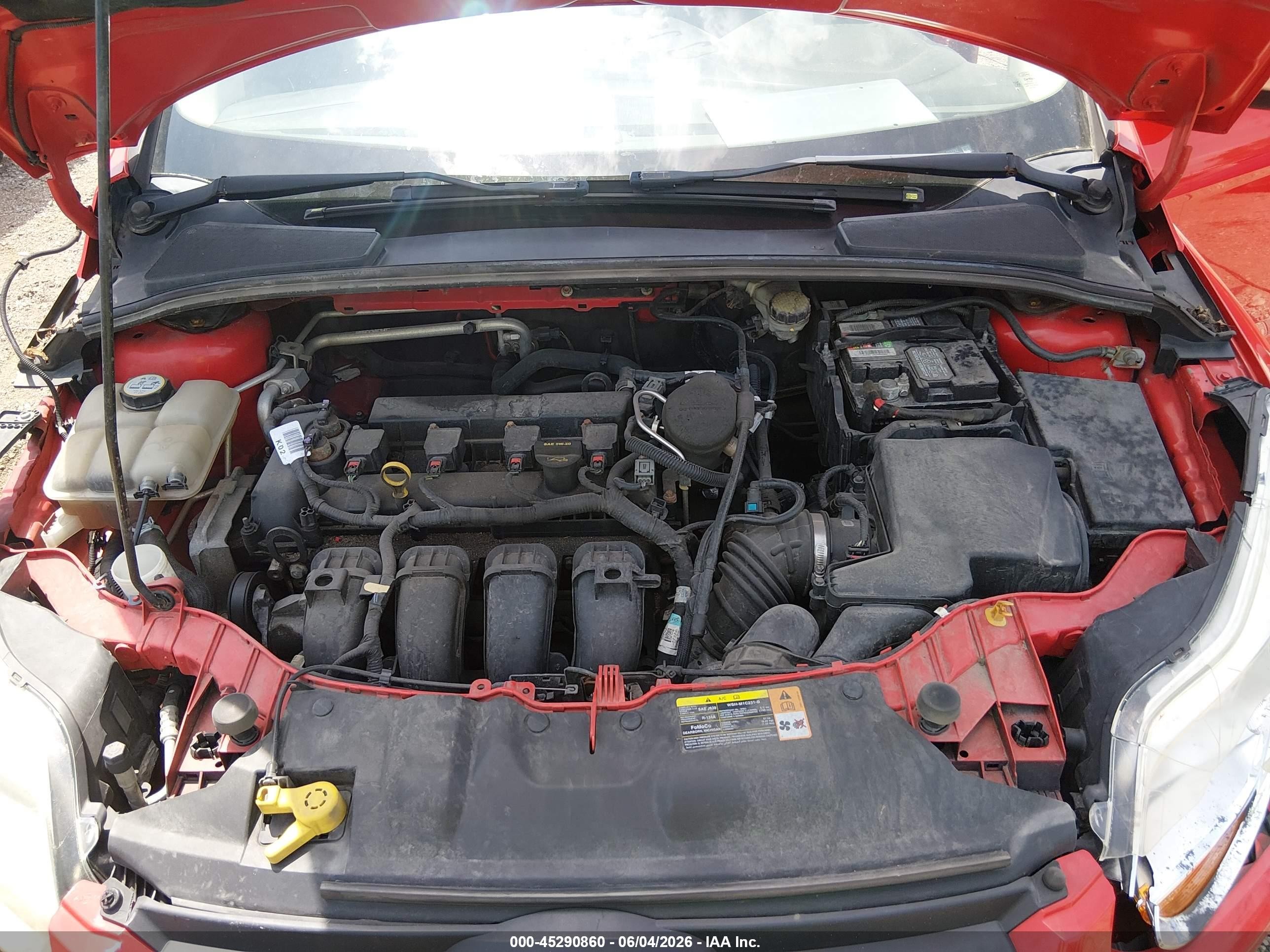 2013 Ford Focus Se Red vin: 1FADP3F2XDL153292