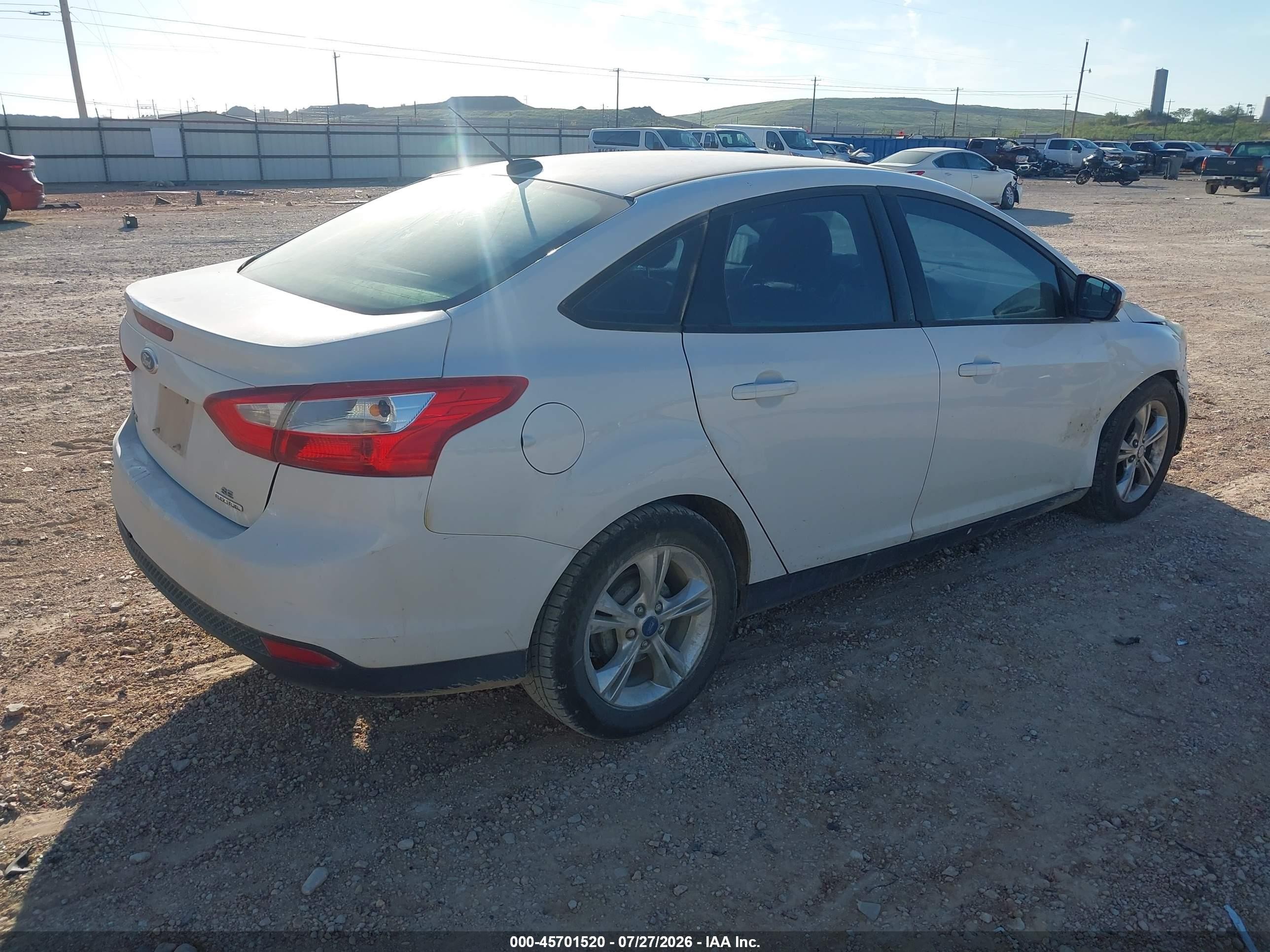 2013 Ford Focus Se White vin: 1FADP3F2XDL183263