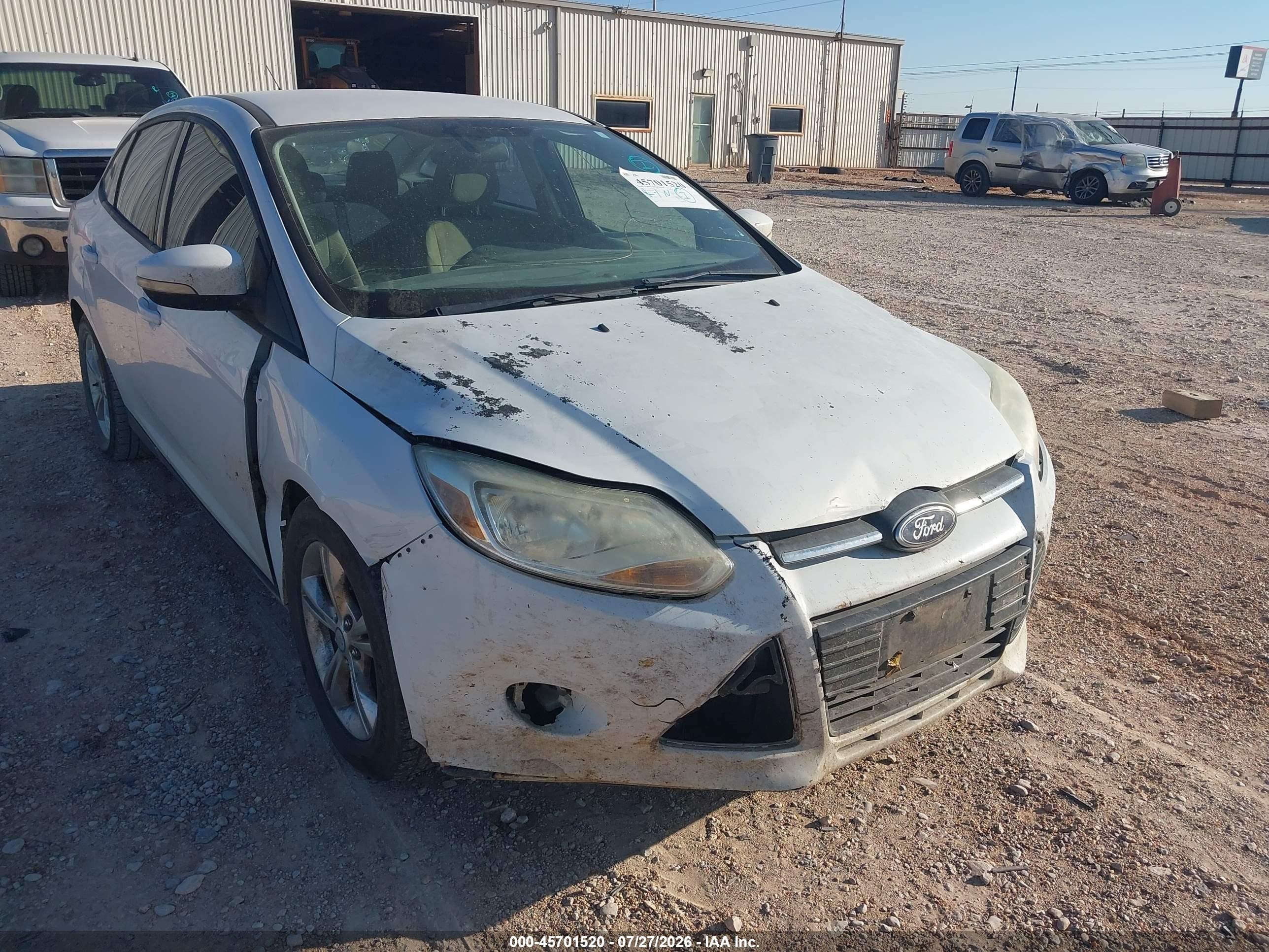 2013 Ford Focus Se White vin: 1FADP3F2XDL183263