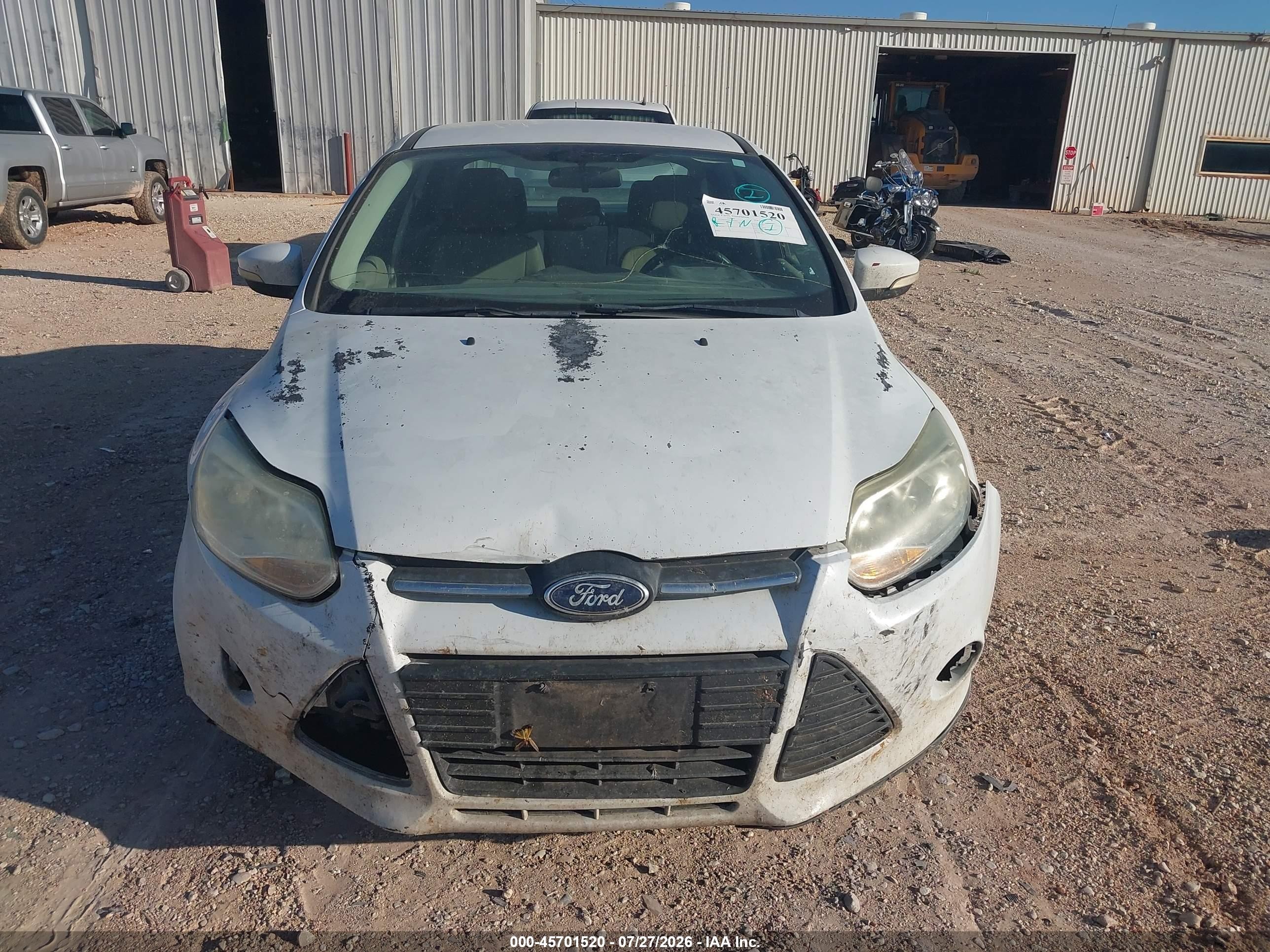 2013 Ford Focus Se White vin: 1FADP3F2XDL183263