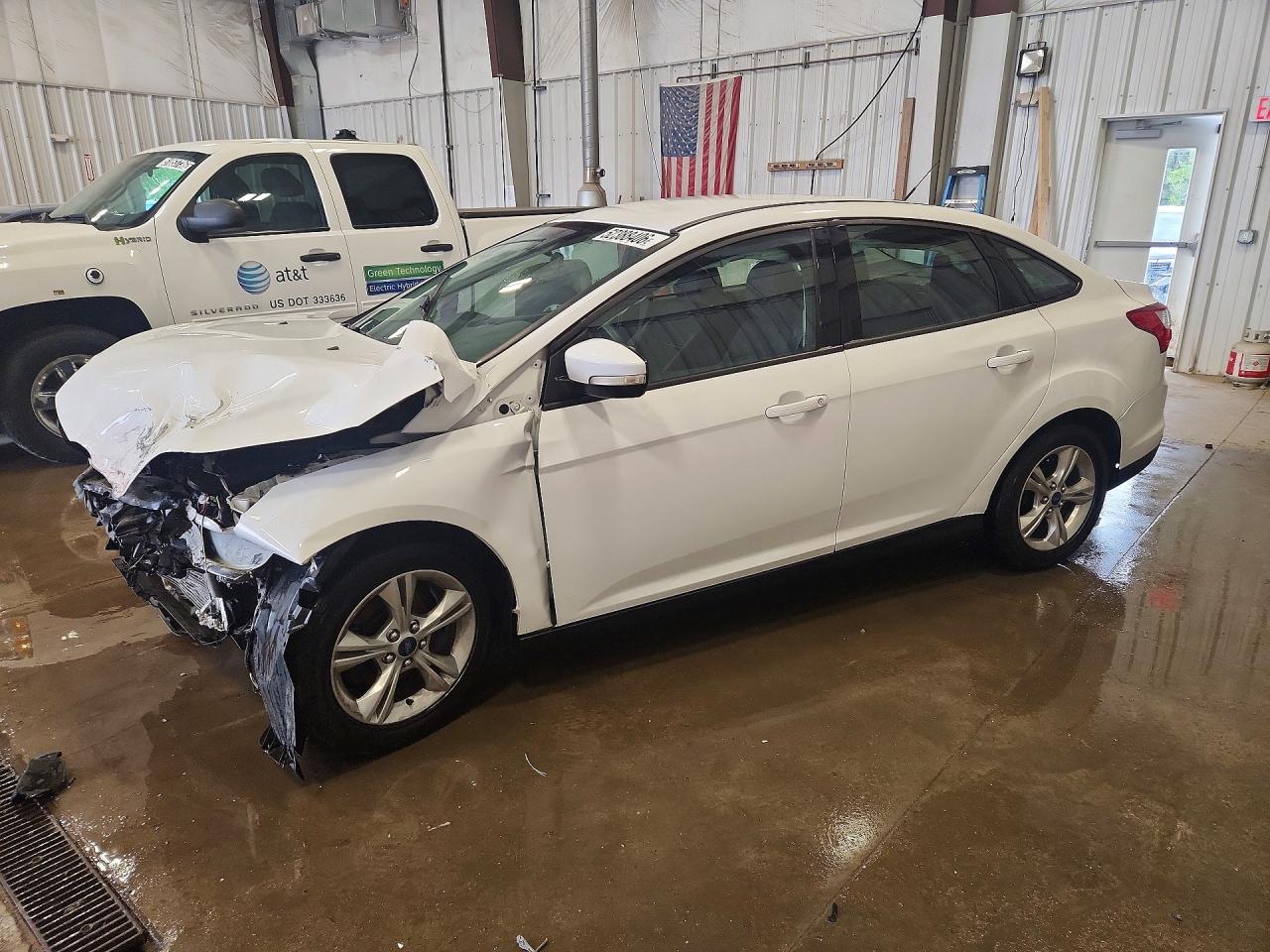 2013 Ford Focus Se White vin: 1FADP3F2XDL208405