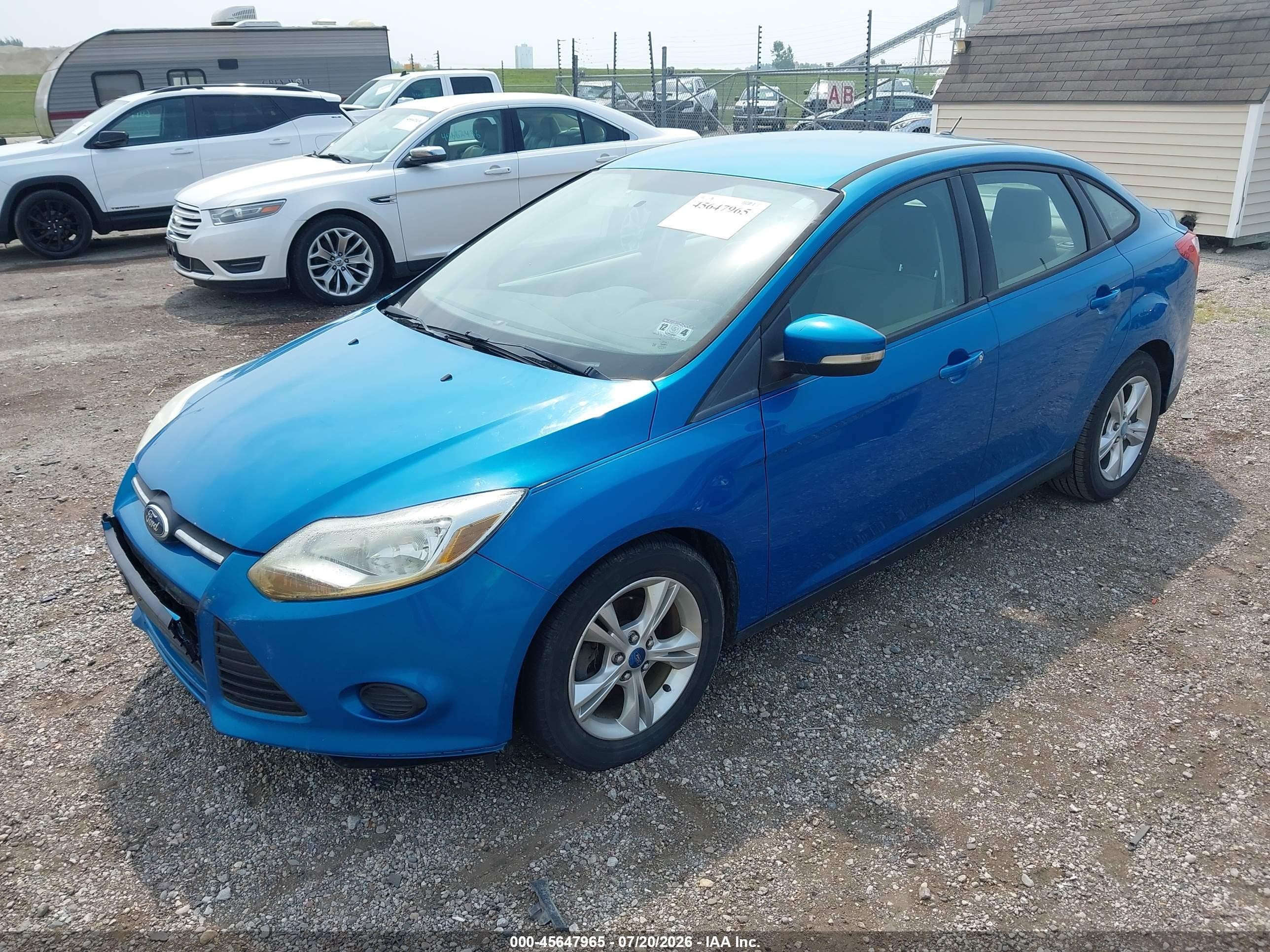 2013 Ford Focus Se Blue vin: 1FADP3F2XDL209666
