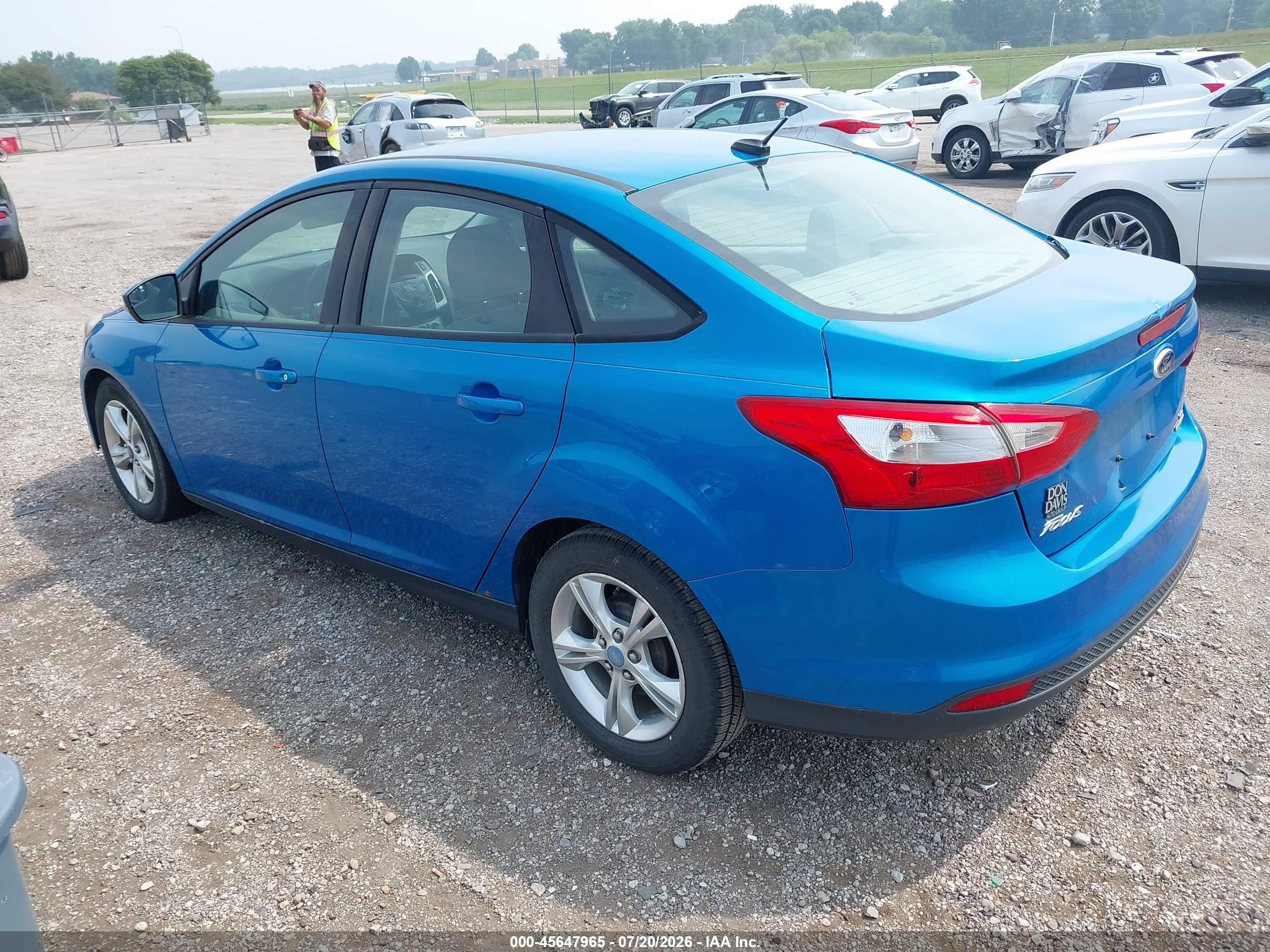 2013 Ford Focus Se Blue vin: 1FADP3F2XDL209666