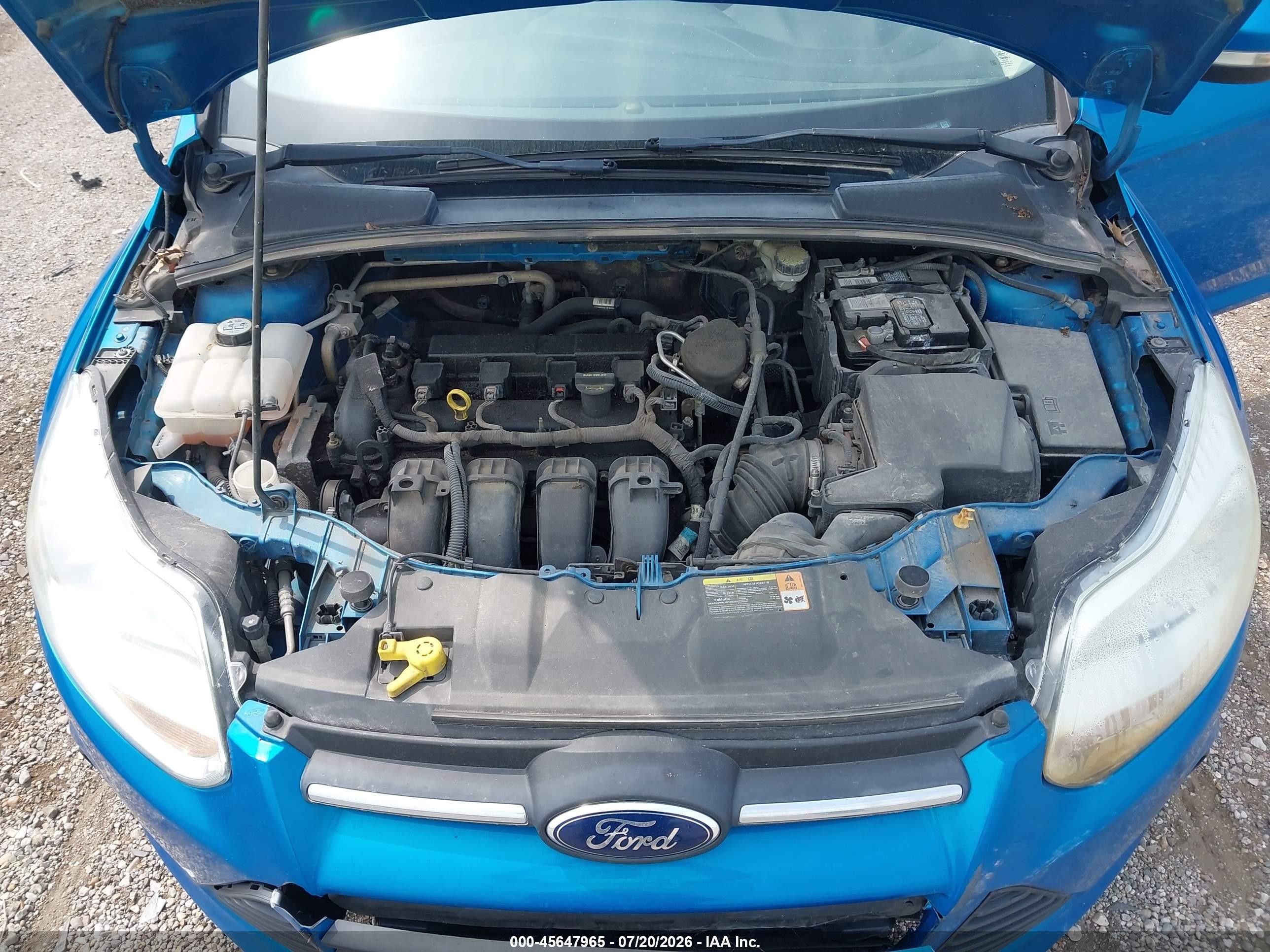 2013 Ford Focus Se Blue vin: 1FADP3F2XDL209666