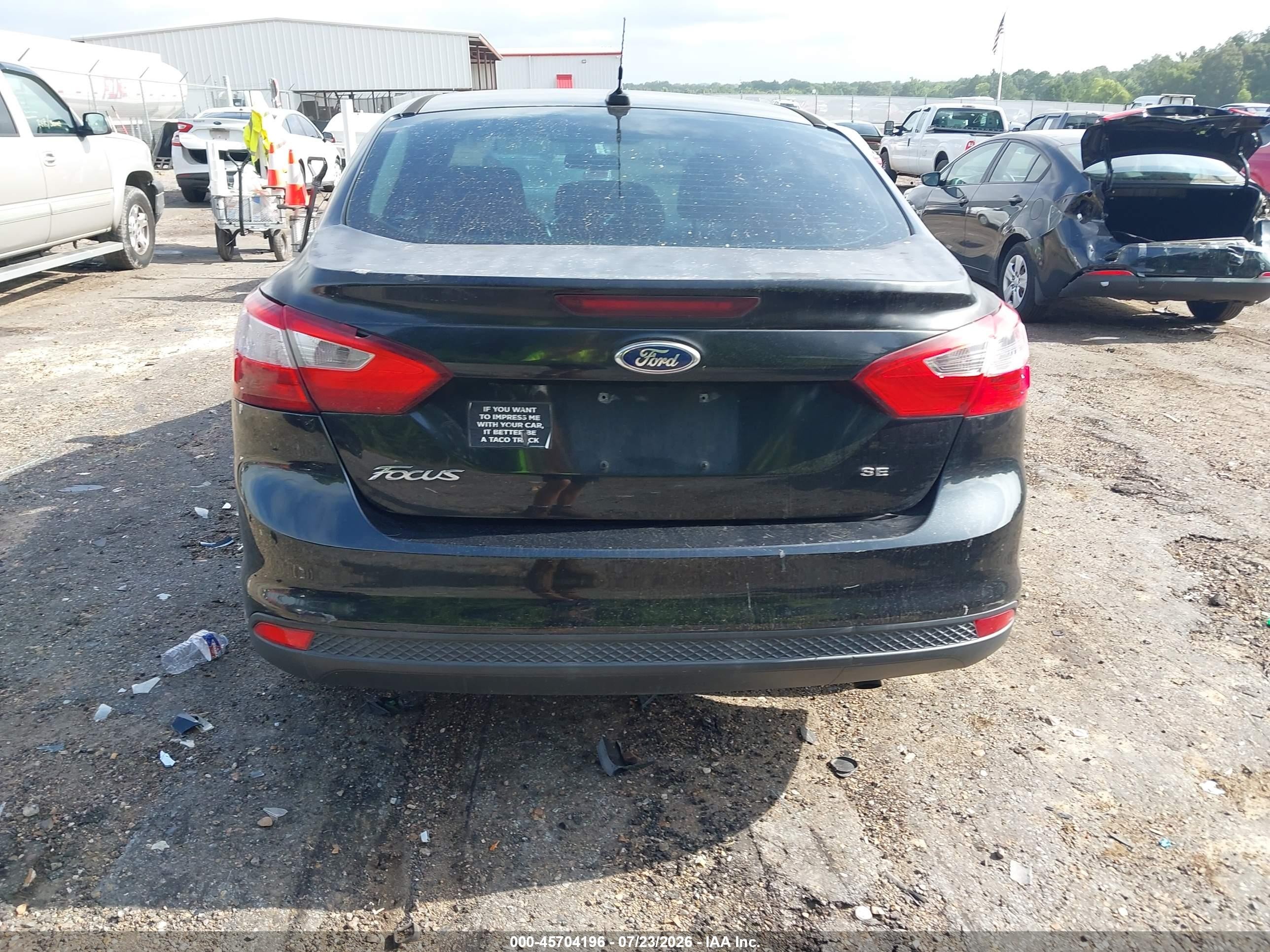 2013 Ford Focus Se Black vin: 1FADP3F2XDL213216