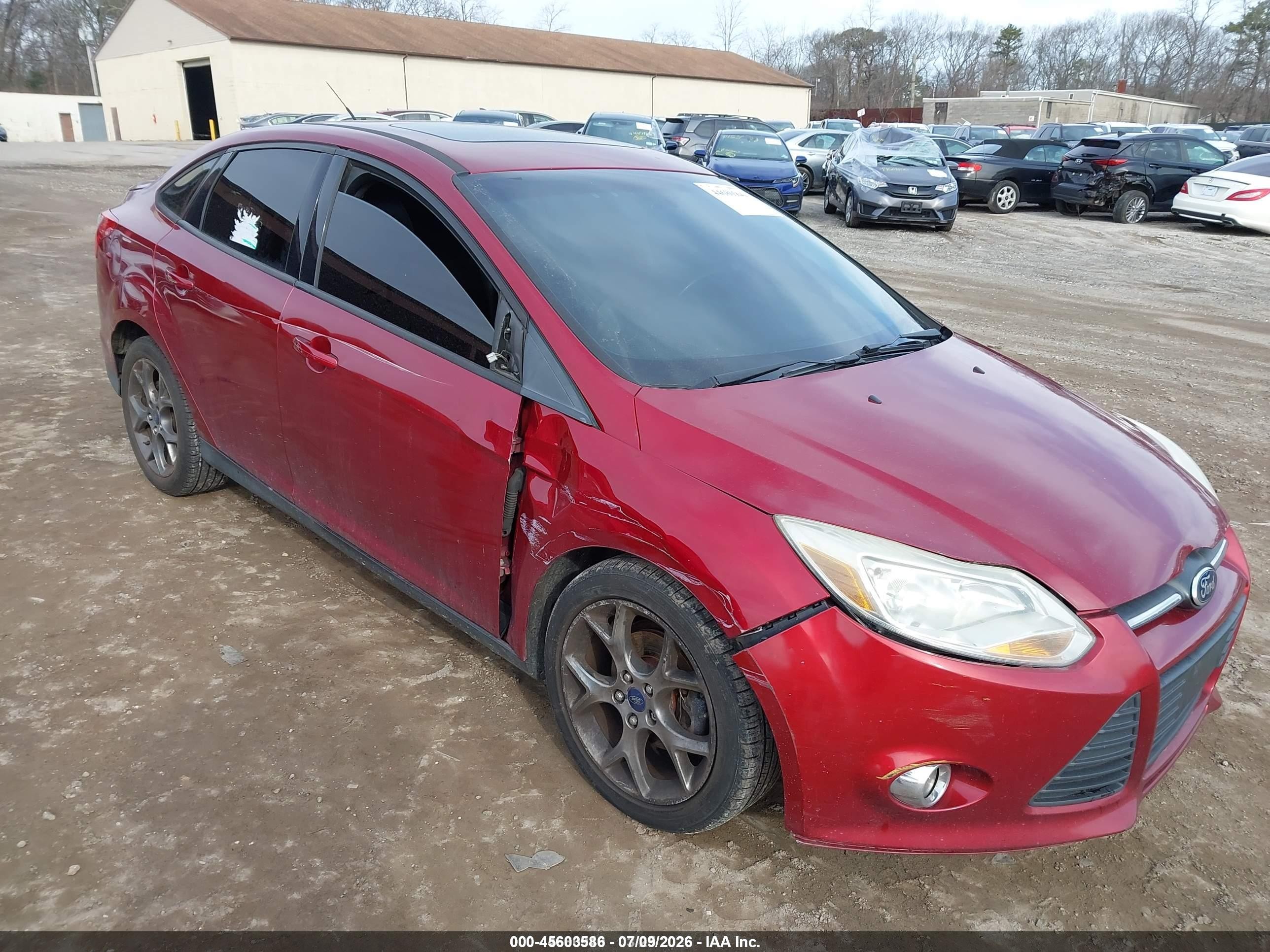 2013 Ford Focus Se Red vin: 1FADP3F2XDL249794
