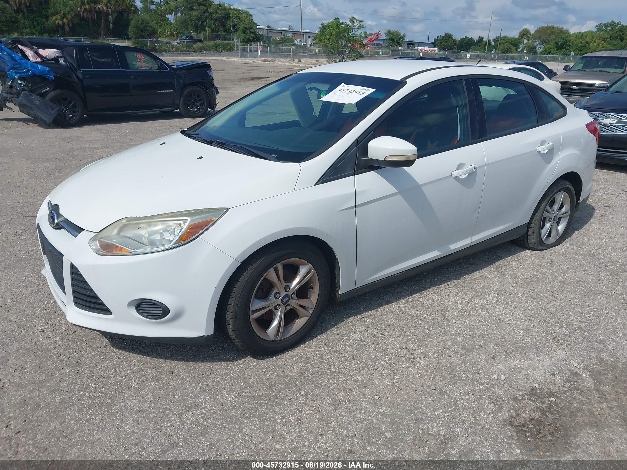 2013 Ford Focus Se White vin: 1FADP3F2XDL253022