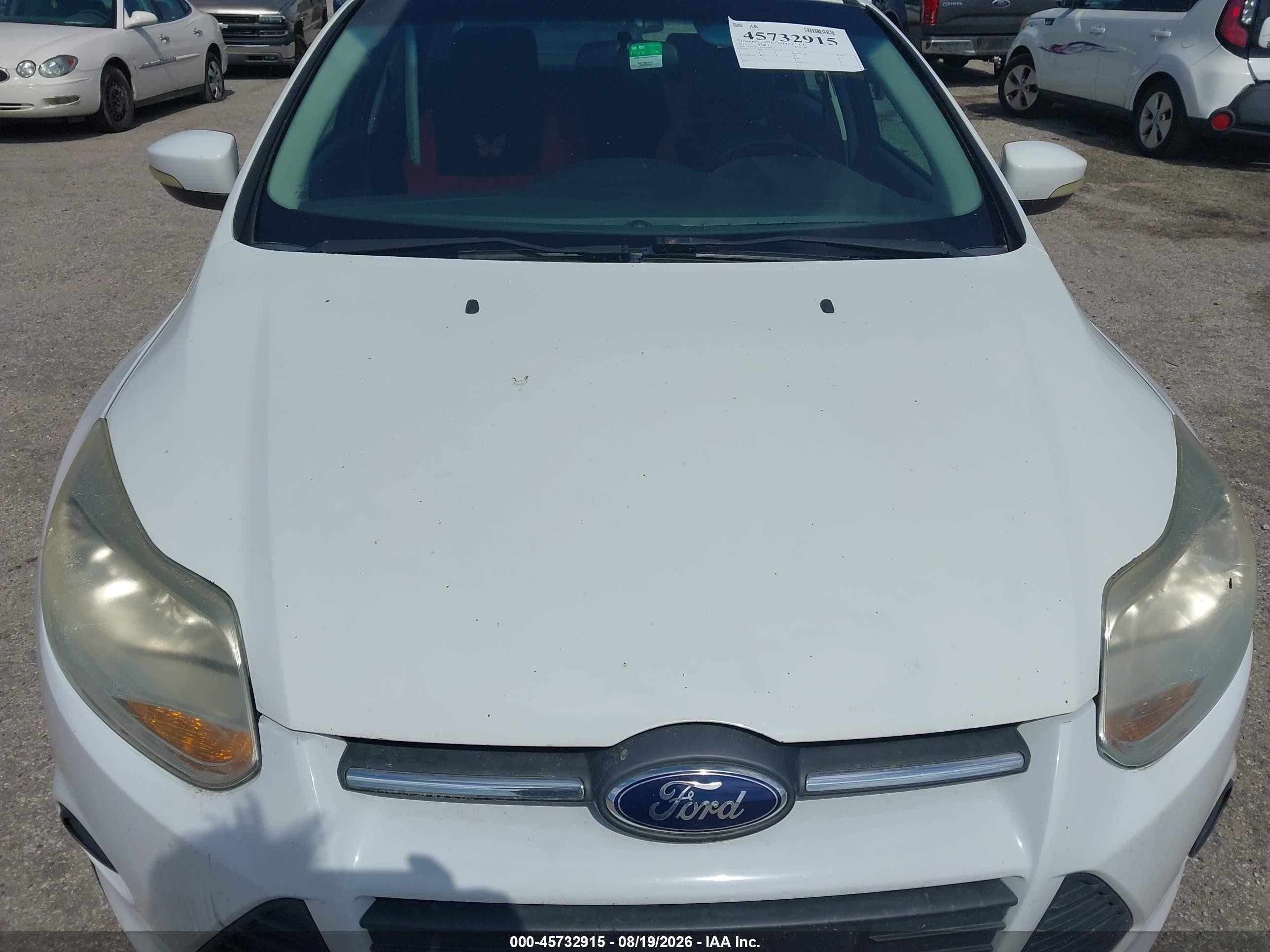 2013 Ford Focus Se White vin: 1FADP3F2XDL253022
