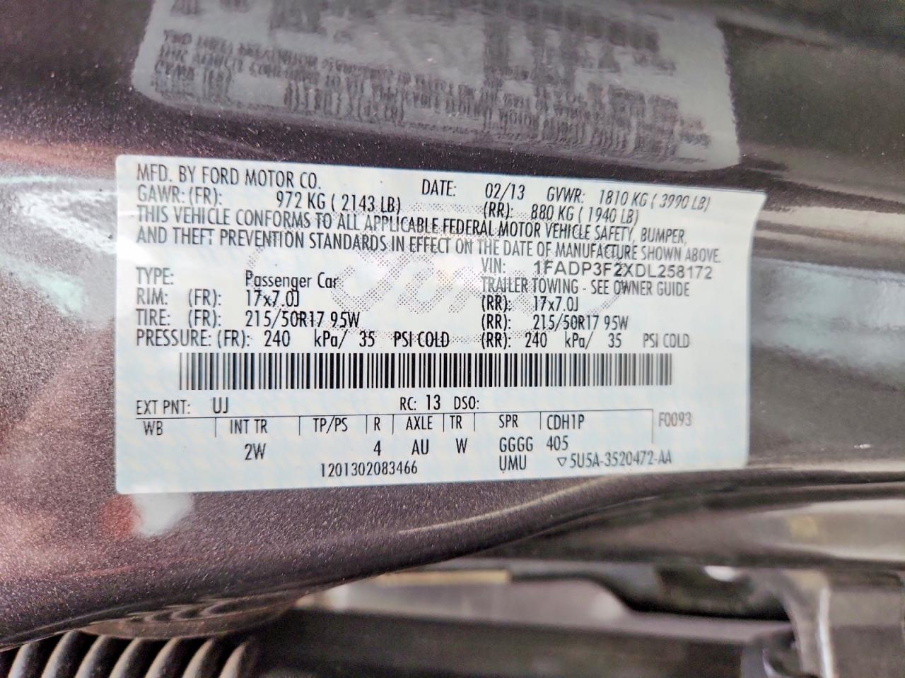 2013 Ford Focus Se Brown vin: 1FADP3F2XDL258172