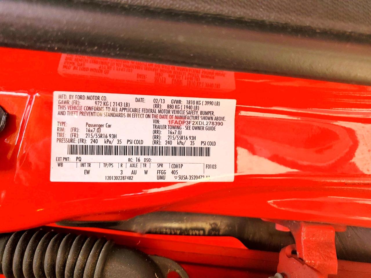 2013 Ford Focus Se Red vin: 1FADP3F2XDL278390