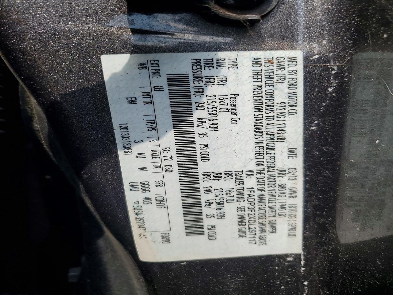 2013 Ford Focus Se Charcoal vin: 1FADP3F2XDL297117