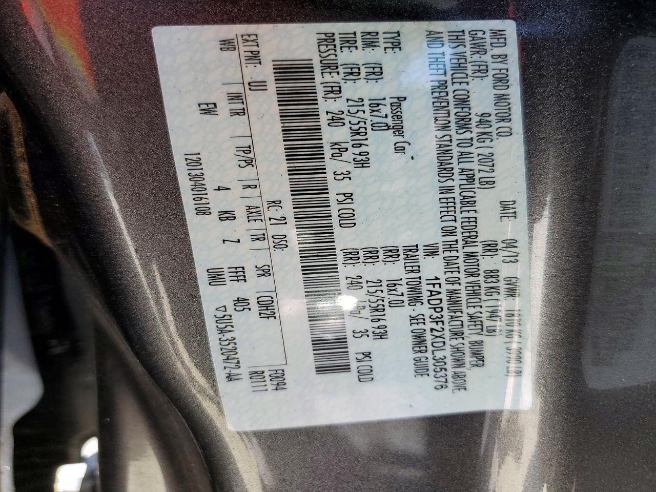 2013 Ford Focus Se Gray vin: 1FADP3F2XDL305376