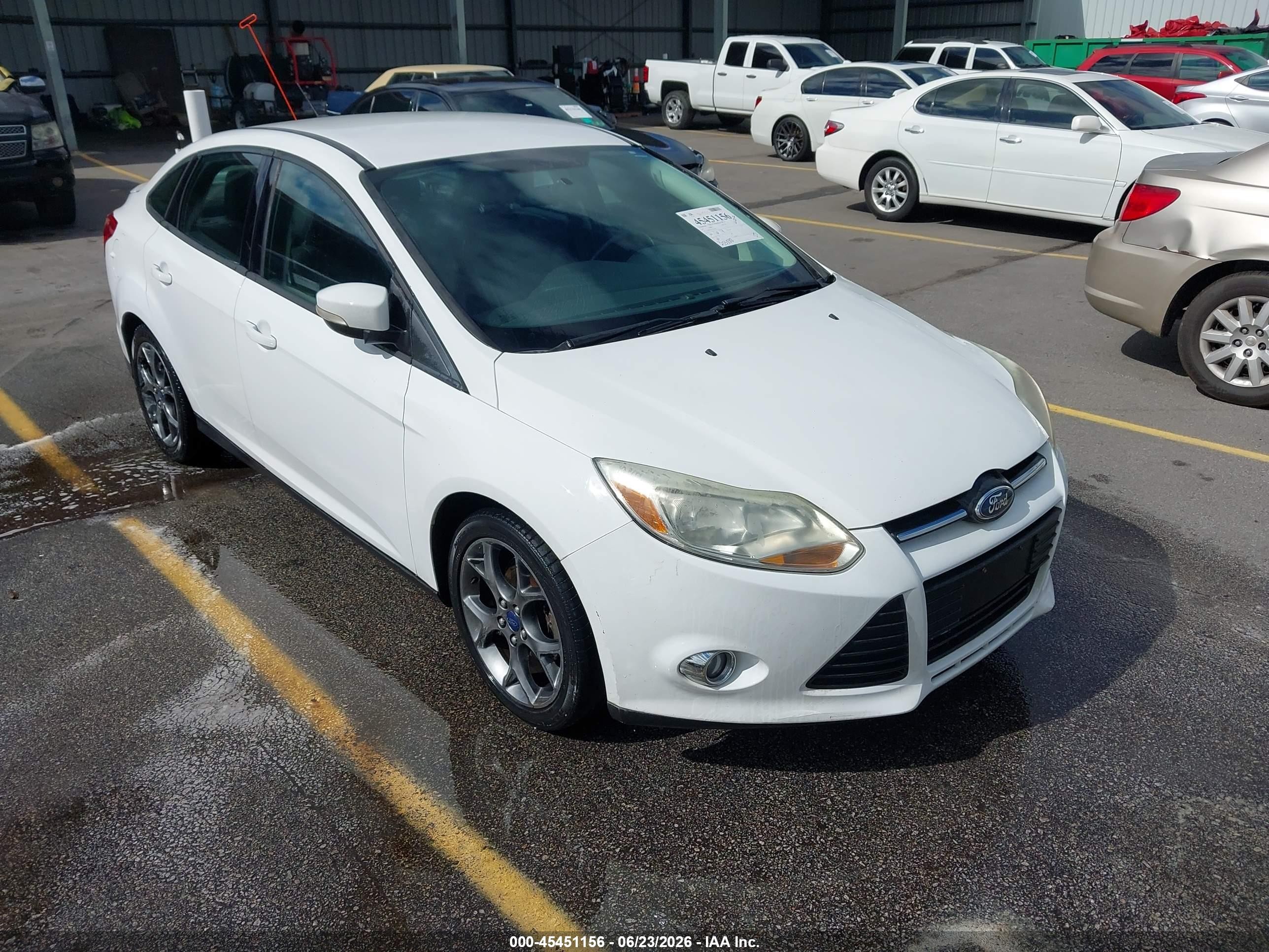 2013 Ford Focus Se White vin: 1FADP3F2XDL326261