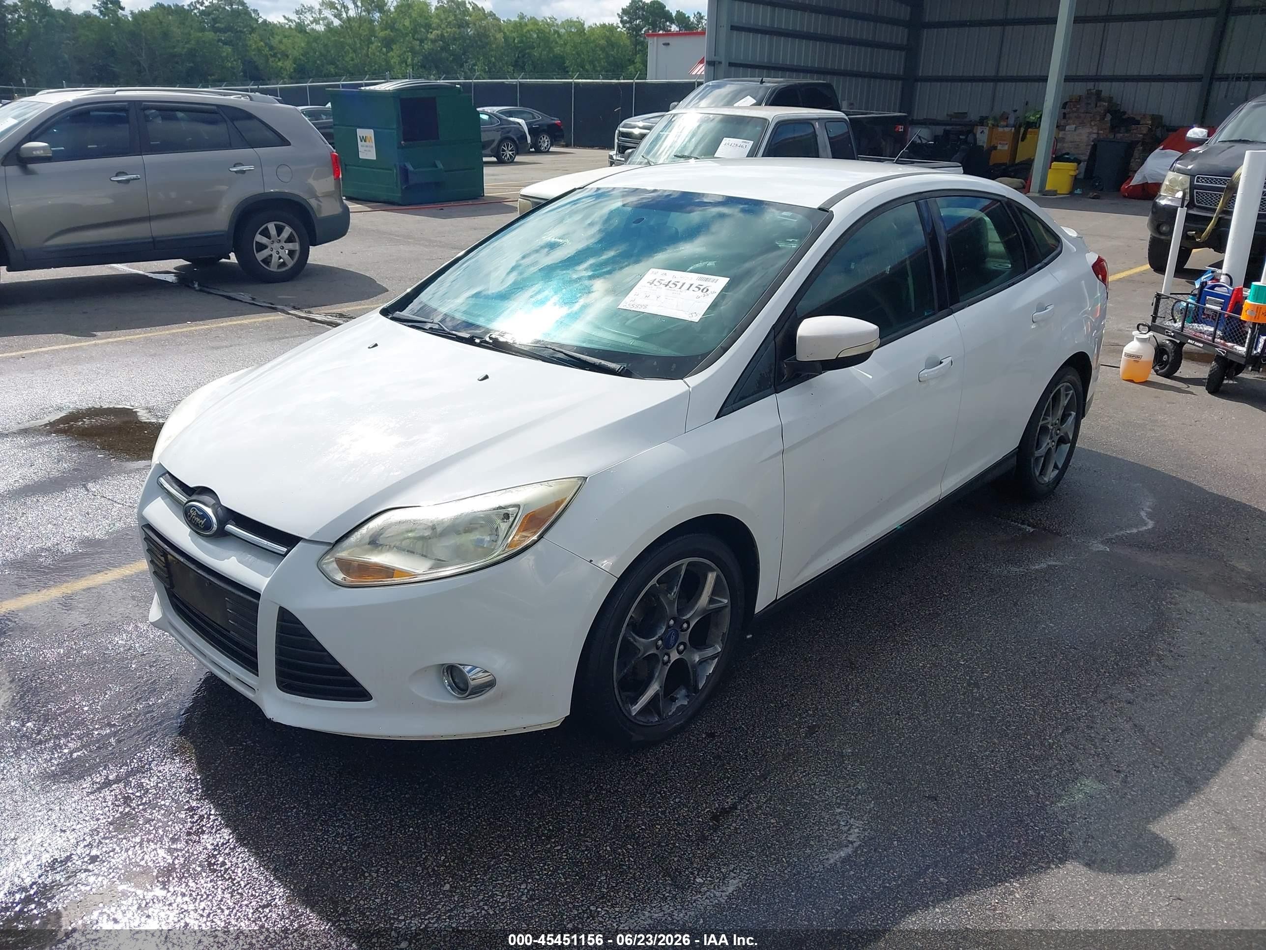 2013 Ford Focus Se White vin: 1FADP3F2XDL326261
