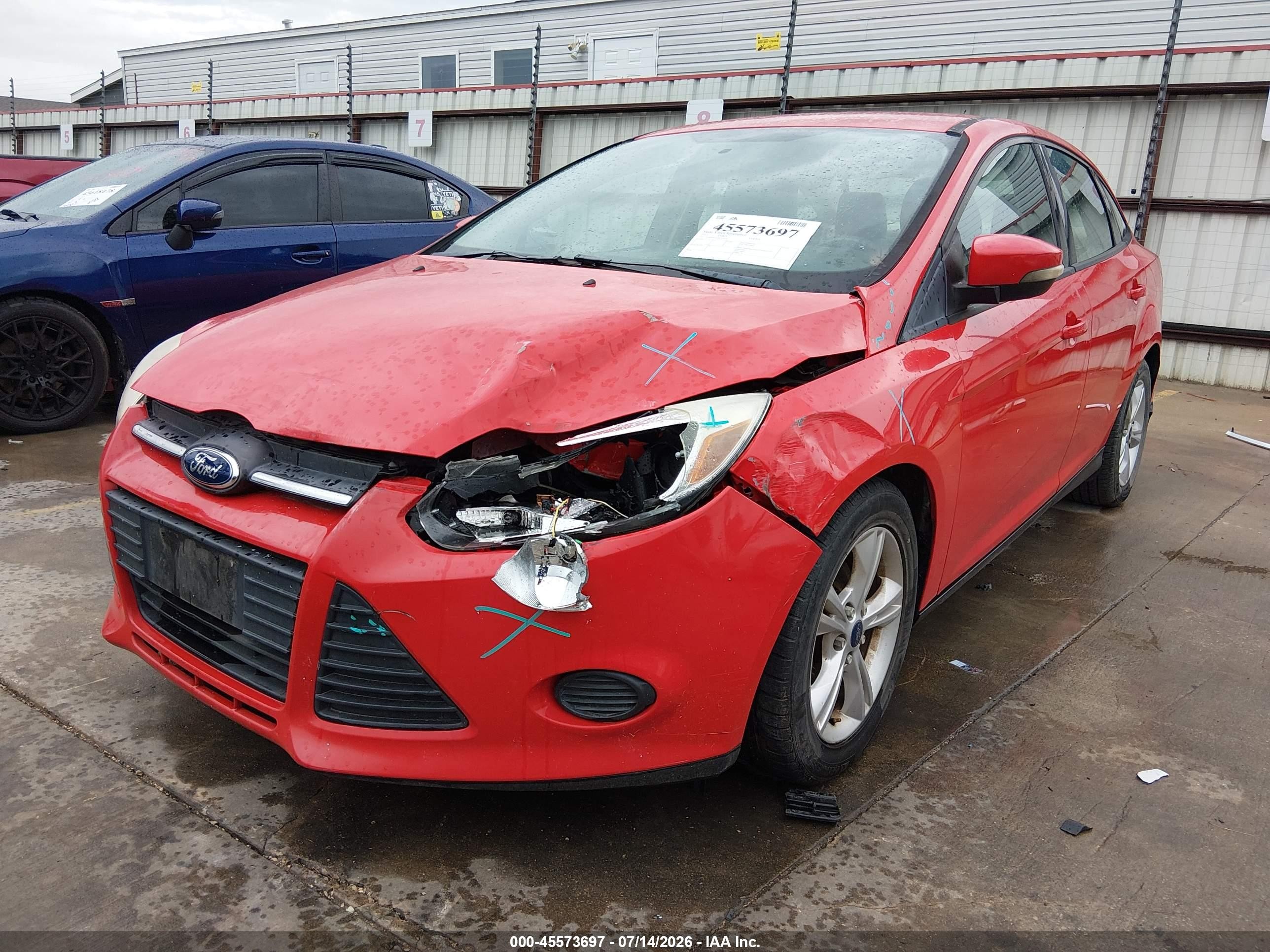 2013 Ford Focus Se Red vin: 1FADP3F2XDL334036